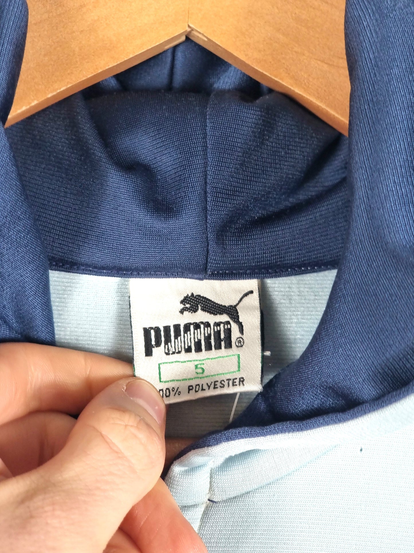 Puma 1980s Vintage Hooded Track Jacket Medium