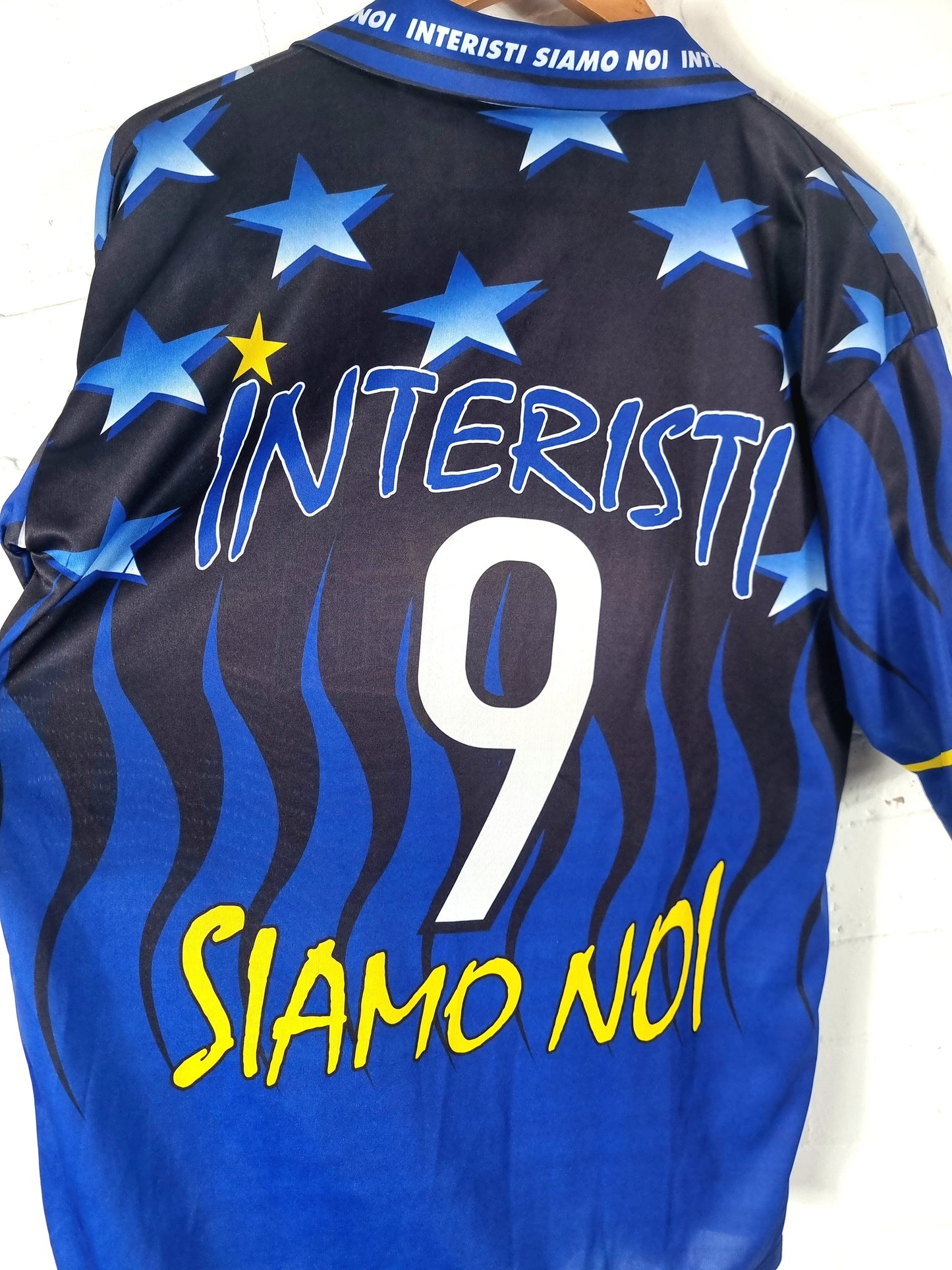 Start Inter Milan 1990s Interista Graphic Print Bootleg Football Shirt Large