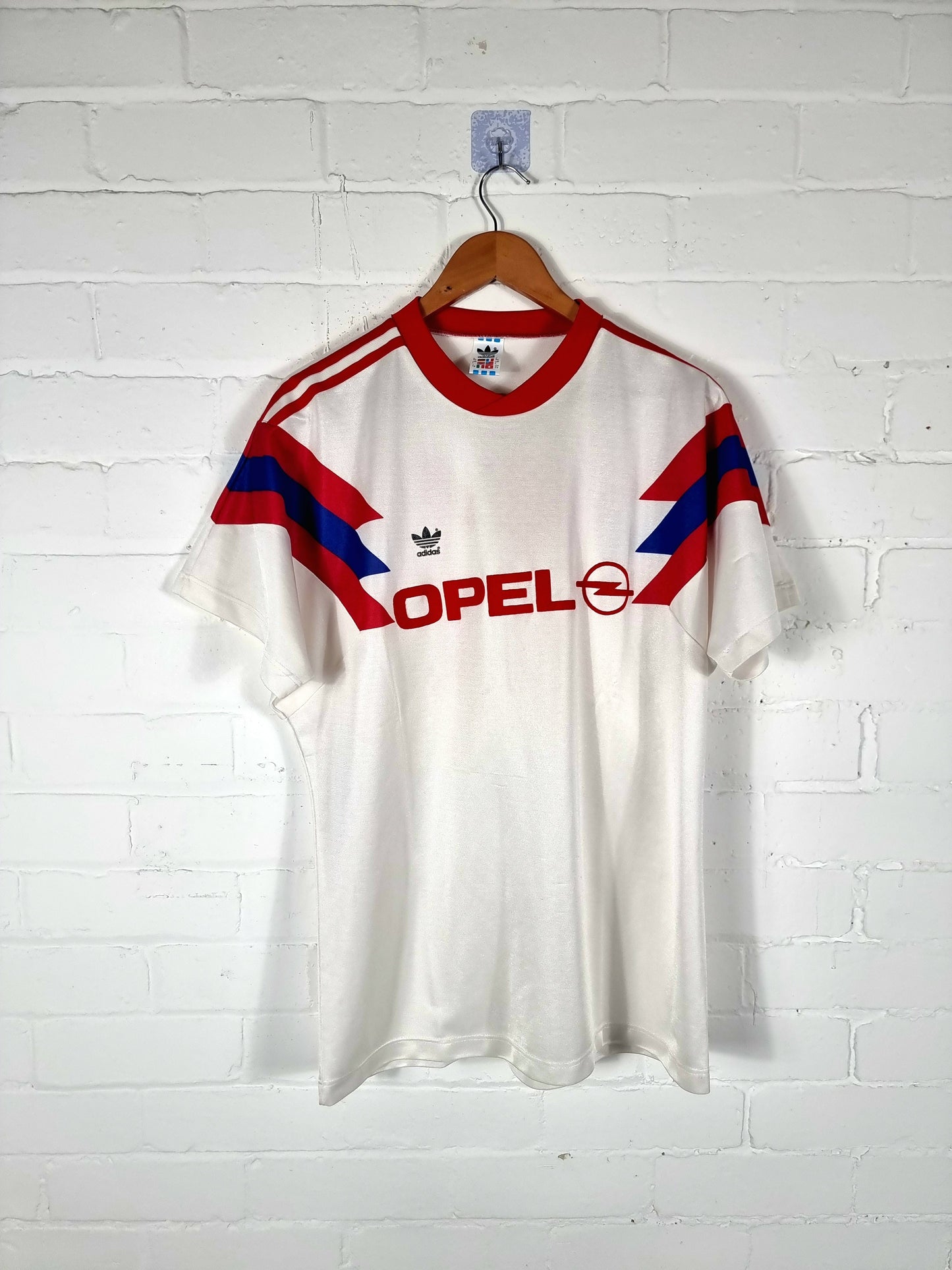 Adidas 1990s Vintage Opel Football Shirt Template Large