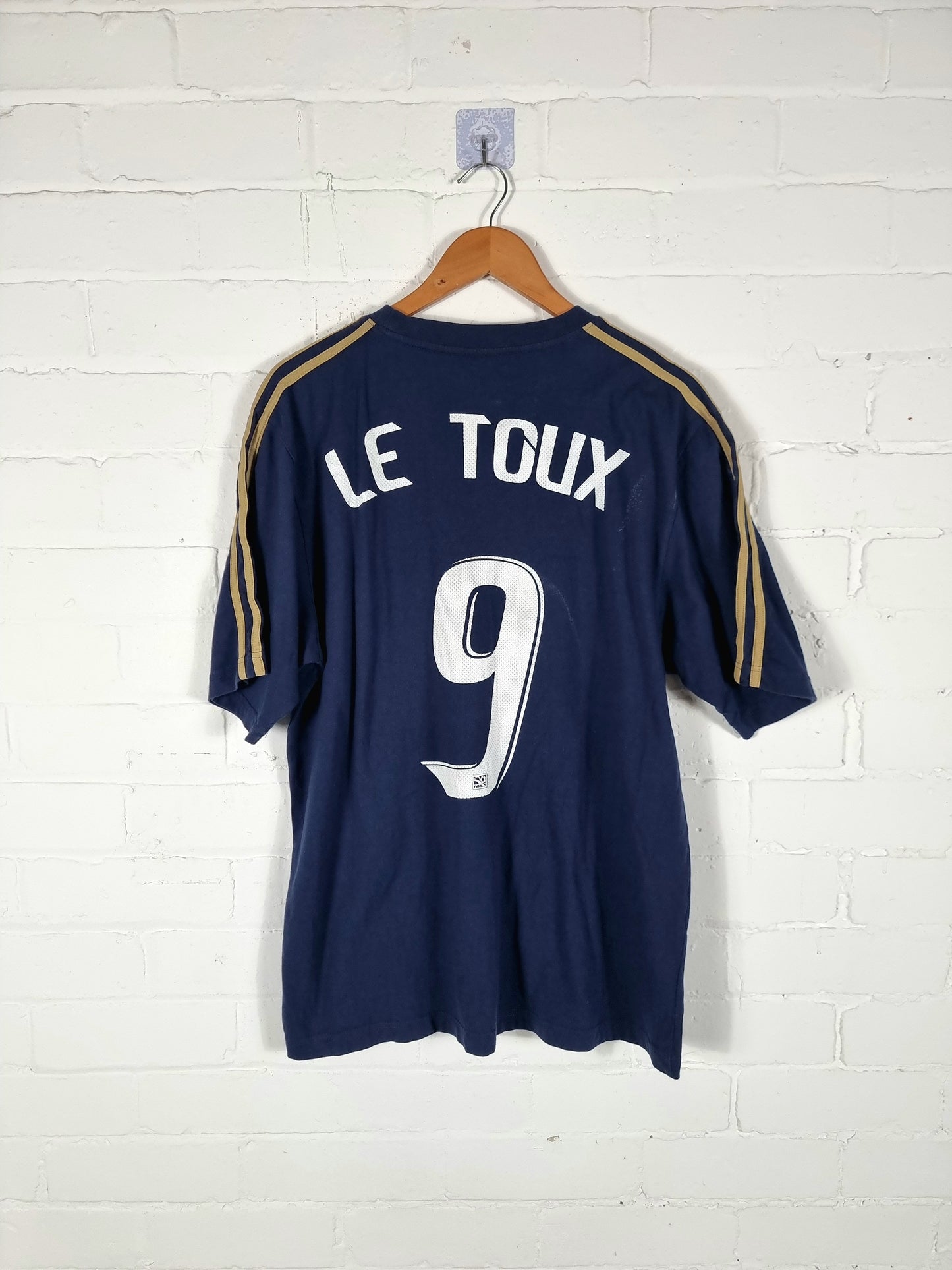 Adidas Philadelphia Union 2010/11 'Le Toux 9' Cotton Leisure T-Shirt Medium