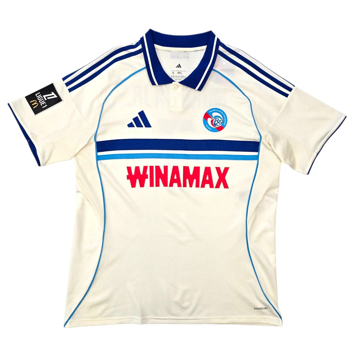 2025/26 Racing Club De Strasbourg Away Football Shirt (XL) Adidas #7 Moreira Jr.