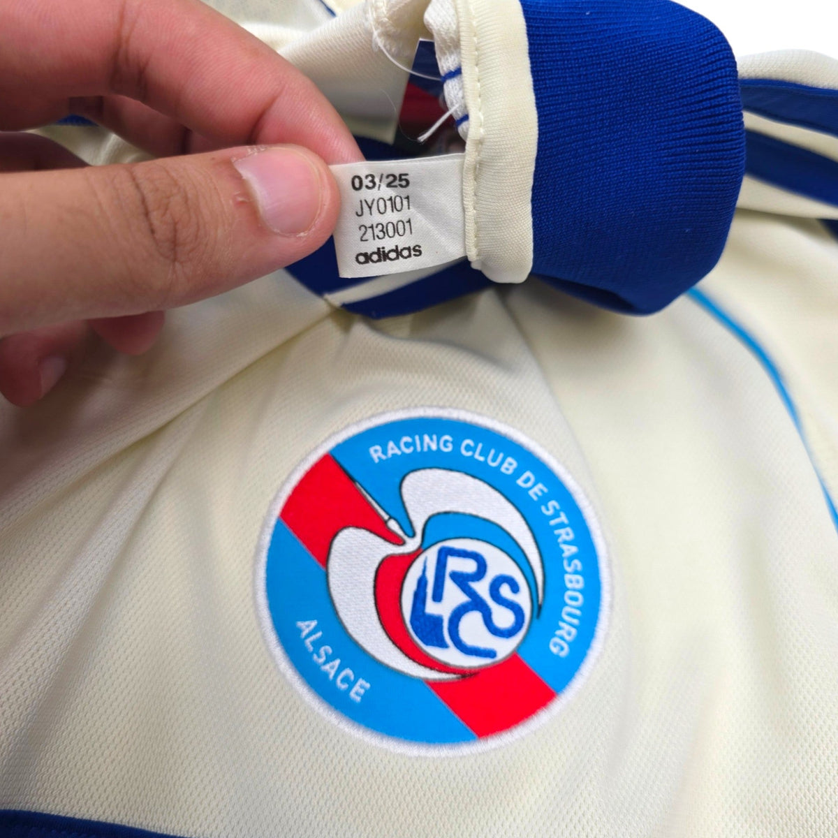 2025/26 Racing Club De Strasbourg Away Football Shirt (XL) Adidas #7 Moreira Jr.