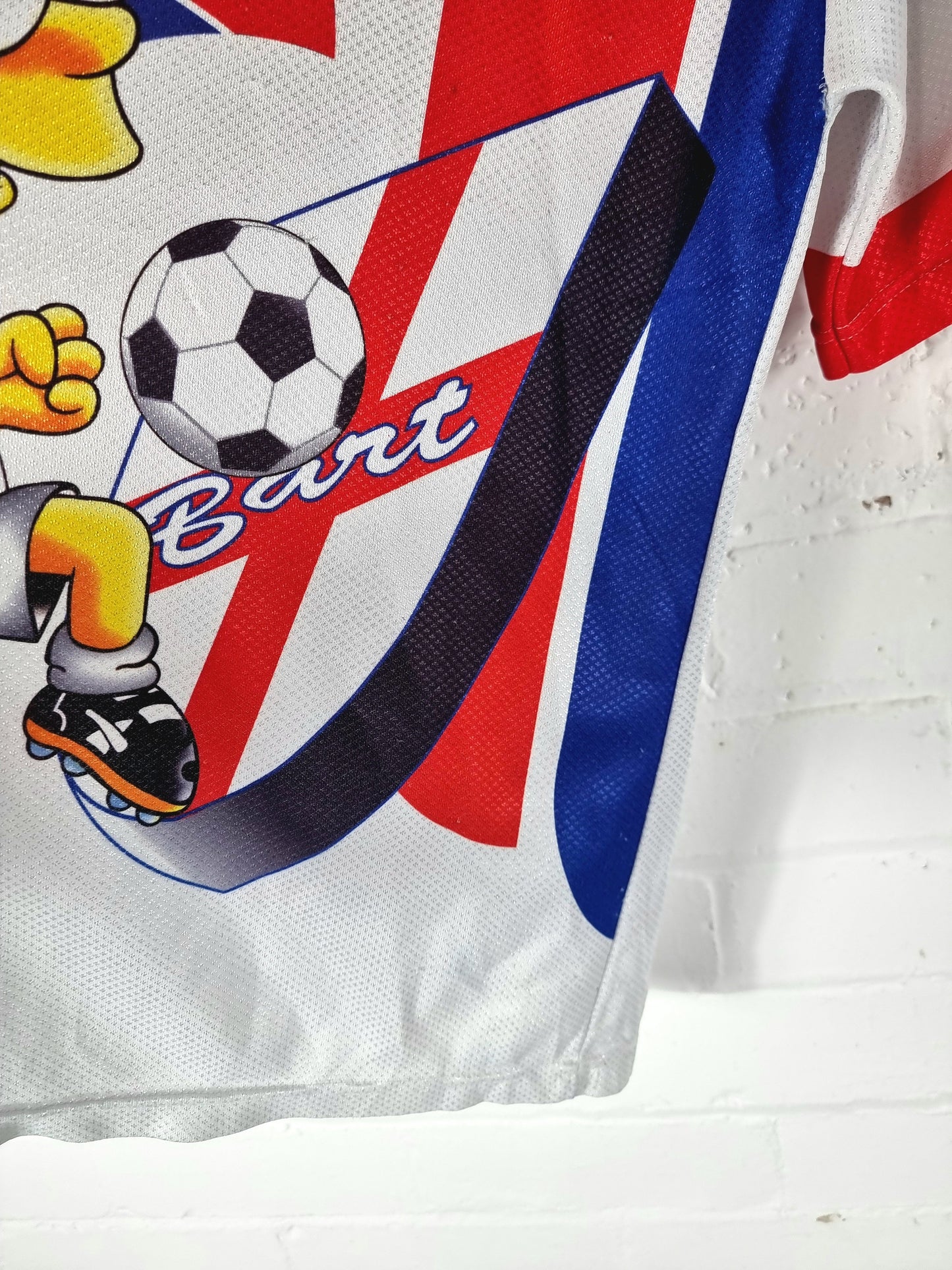 The Simpsons England 1999 Bart Graphic Football Shirt Medium
