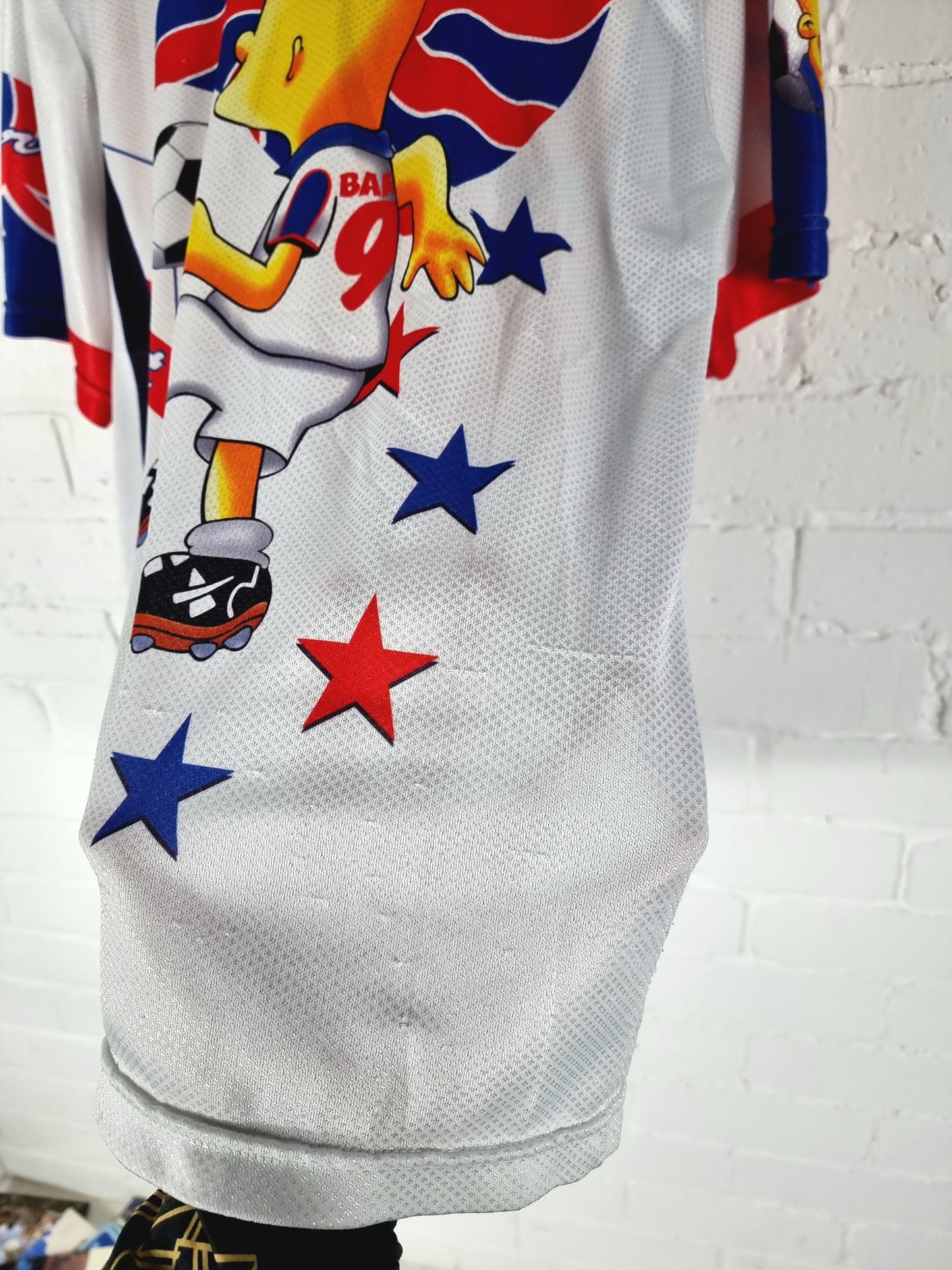 The Simpsons England 1999 Bart Graphic Football Shirt Medium