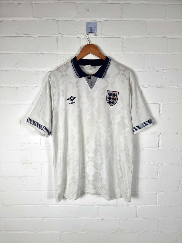 Umbro England 1990/92 '19 (Gascoigne)' Home Shirt Large