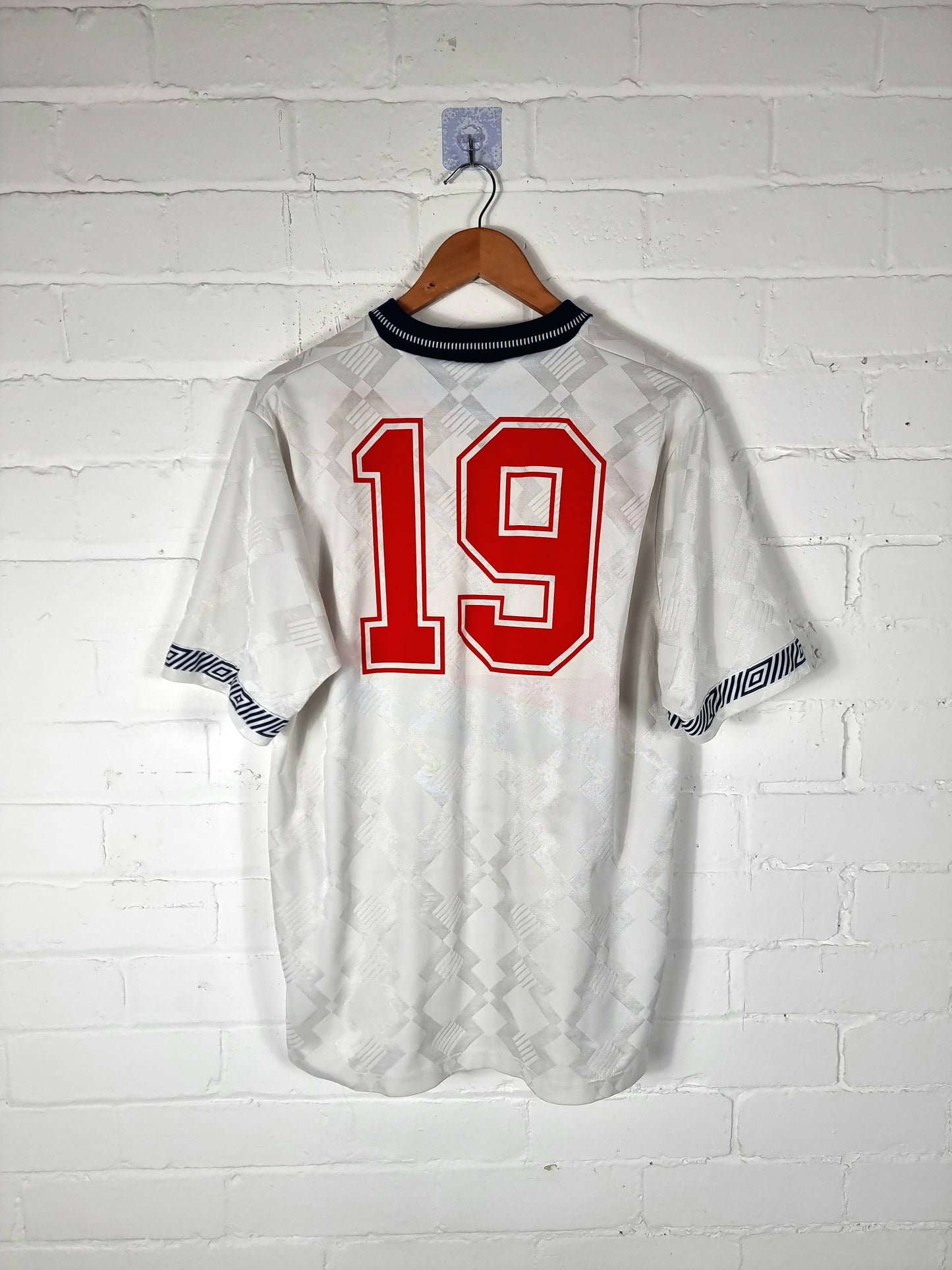 Umbro England 1990/92 '19 (Gascoigne)' Home Shirt Large