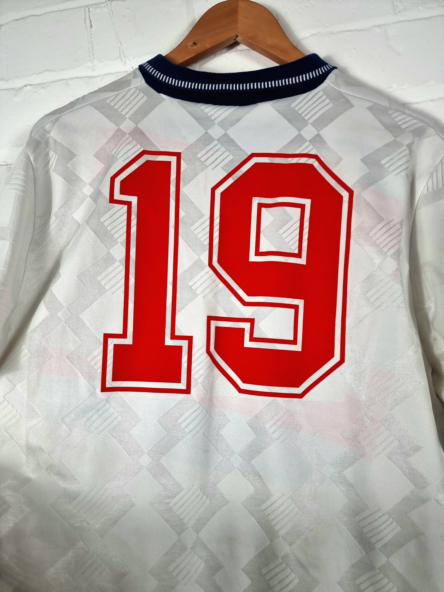 Umbro England 1990/92 '19 (Gascoigne)' Home Shirt Large