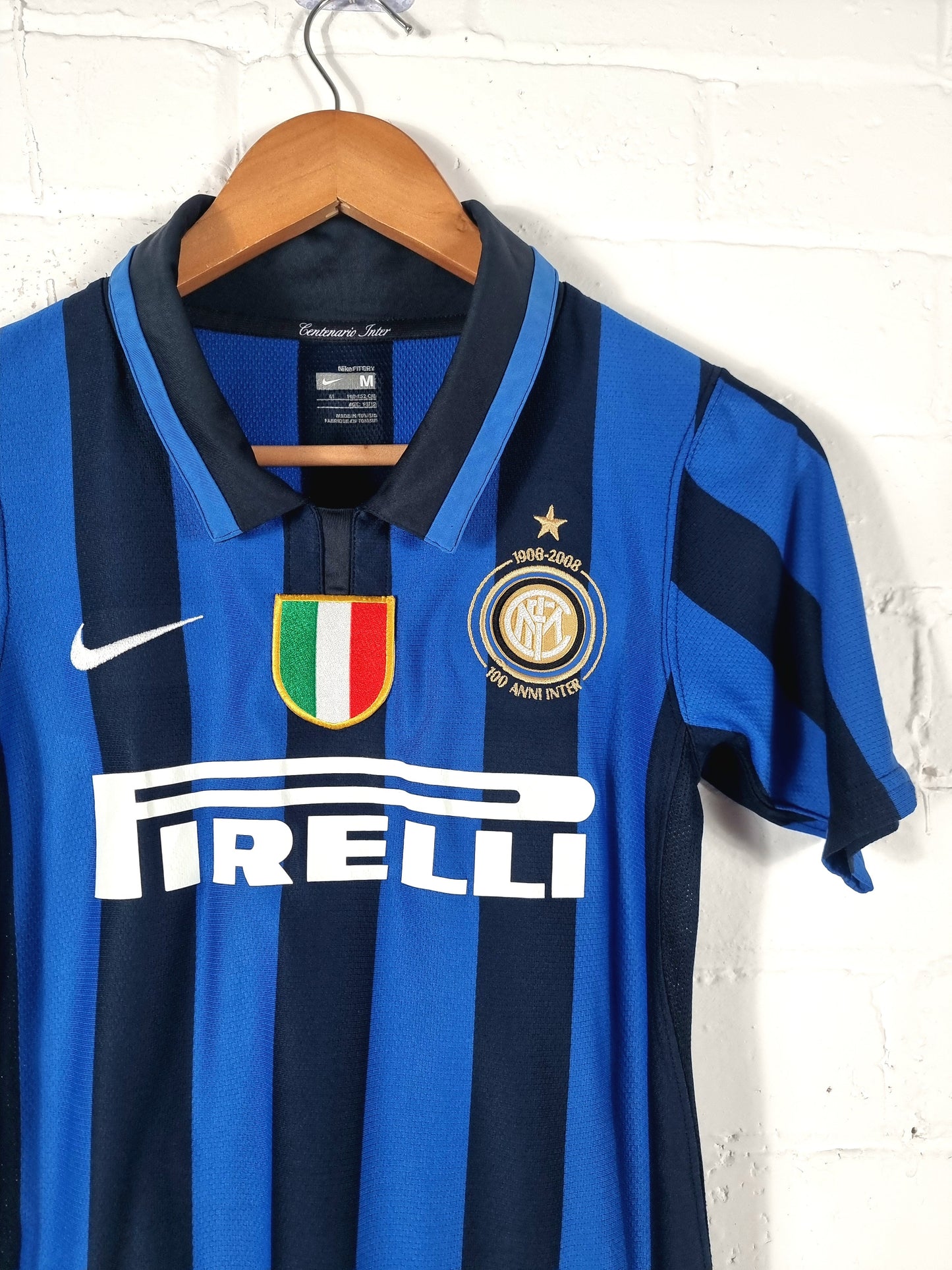 Nike Inter Milan 2007/08 Centenary Home Shirt Youth Medium