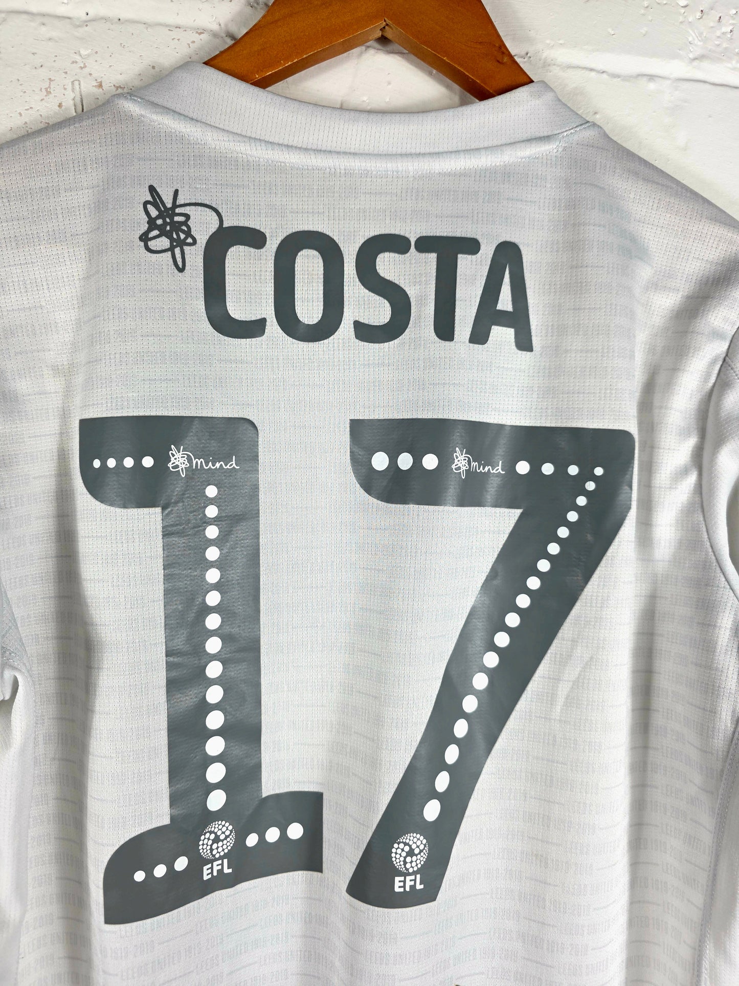 Kappa Leeds United 2019/2020 'Costa 17' Centenary Home Shirt Medium
