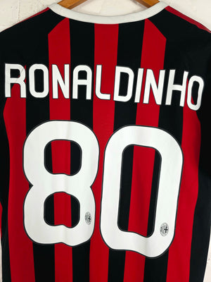 Adidas AC Milan 2009/10 'Ronaldinho 80' Basic Home Shirt Small