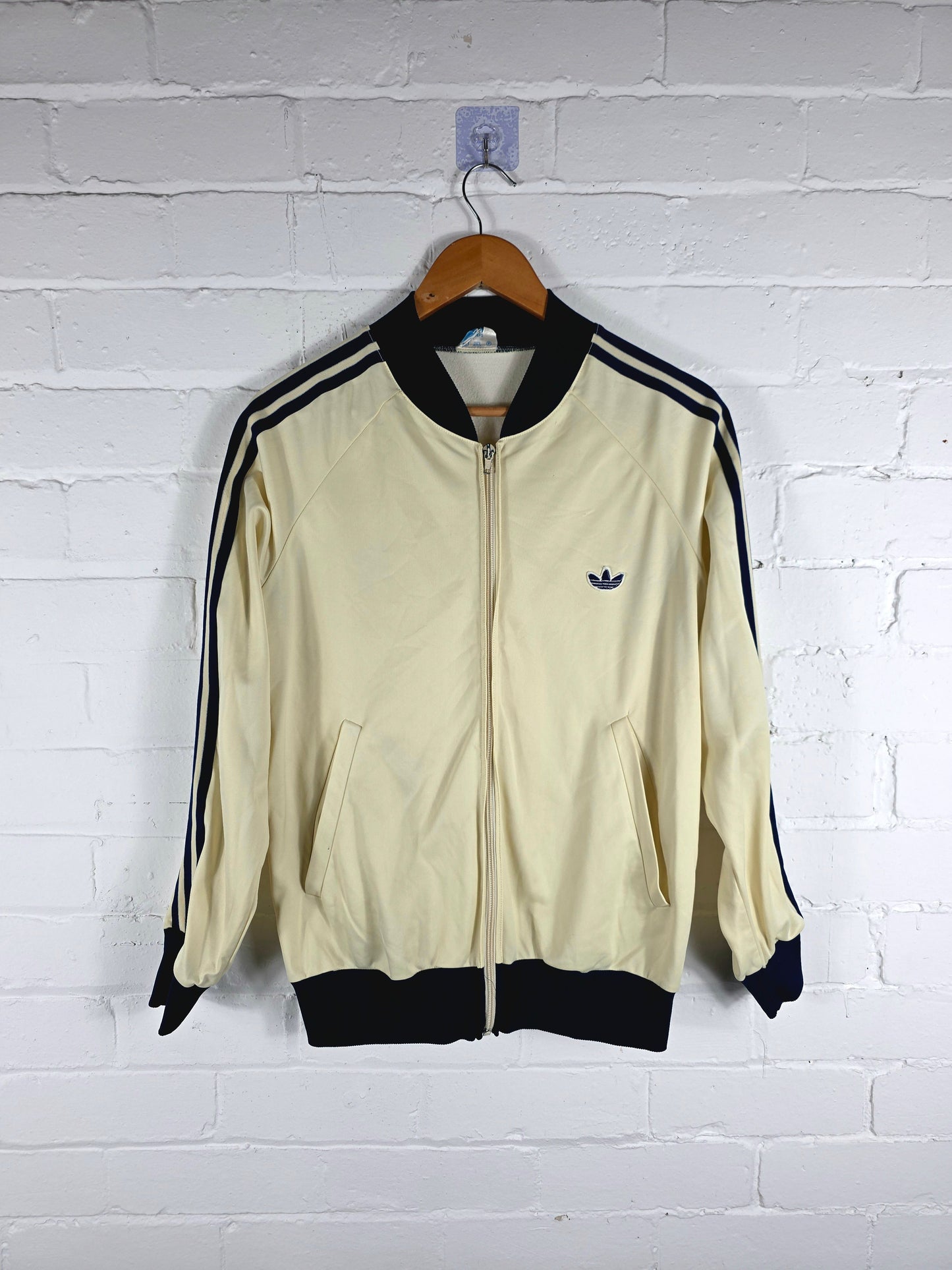 Adidas 1980s Vintage ATP Cream Track Jacket 50 Medium