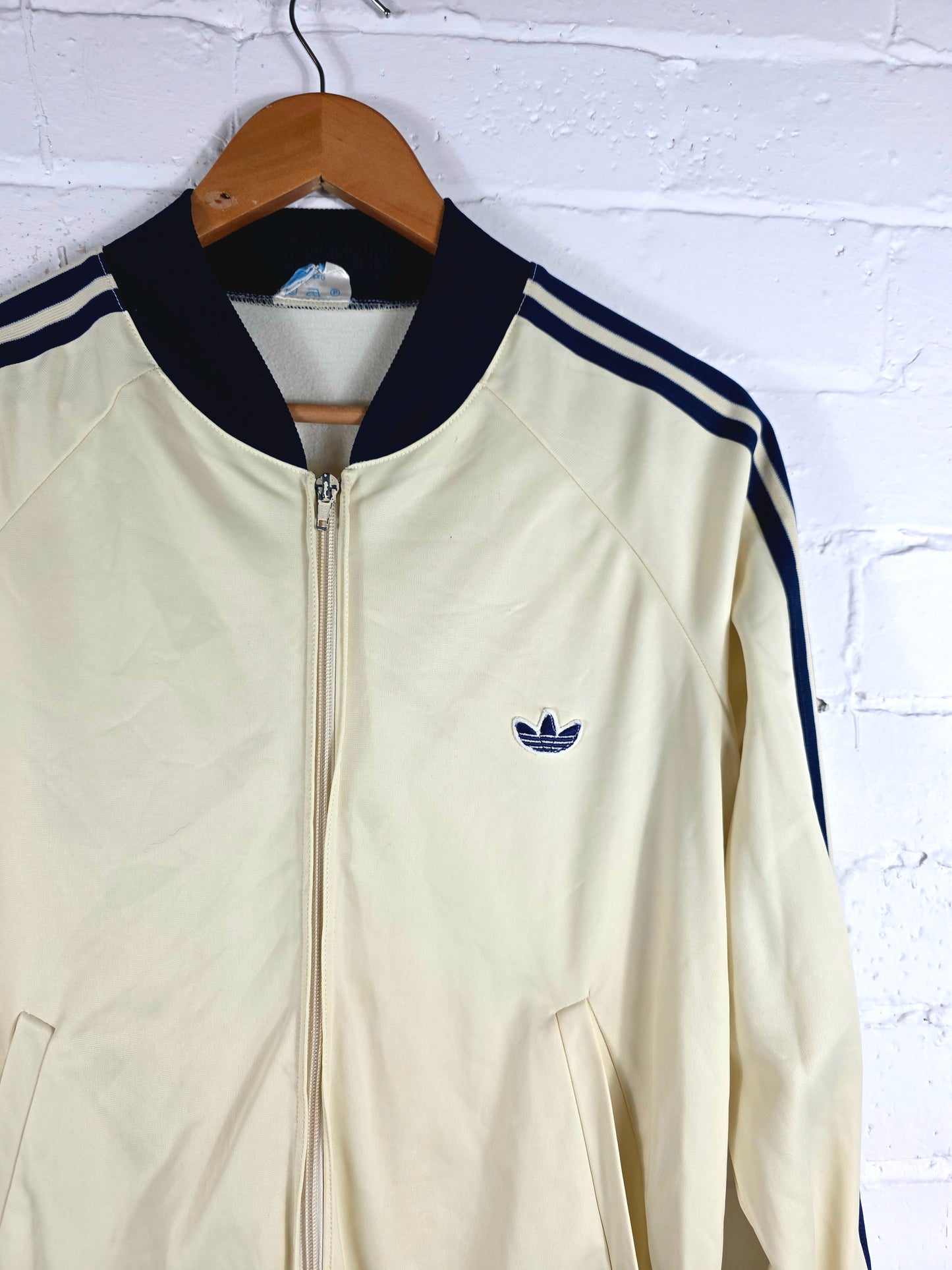 Adidas 1980s Vintage ATP Cream Track Jacket 50 Medium