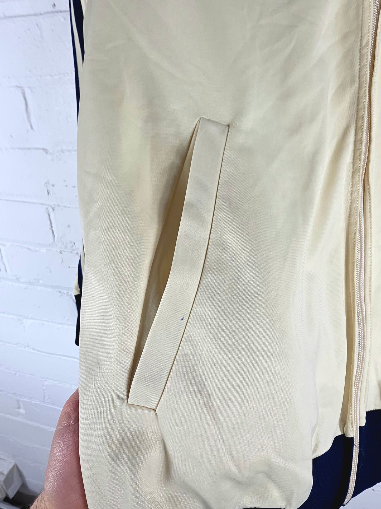 Adidas 1980s Vintage ATP Cream Track Jacket 50 Medium