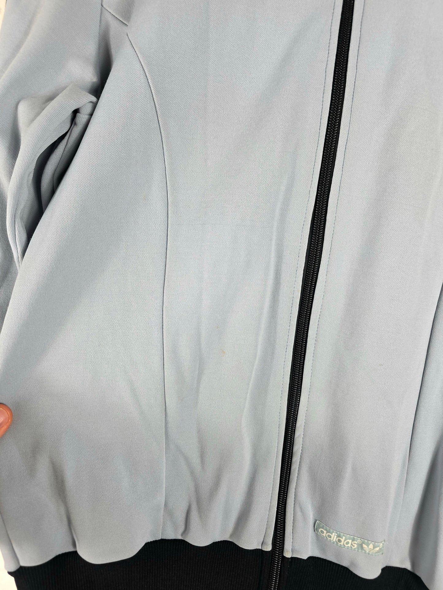 Adidas 1970s Vintage Grey Track Jacket 5 Medium