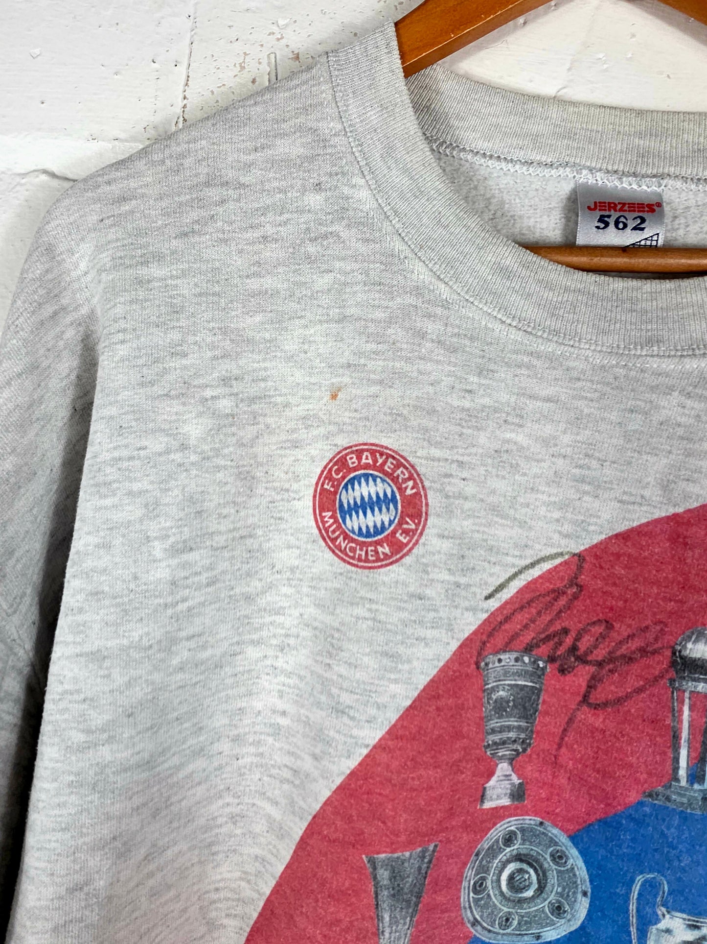 Jerzees Bayern Munich 1990s Signed Fan Club Sweatshirt XL