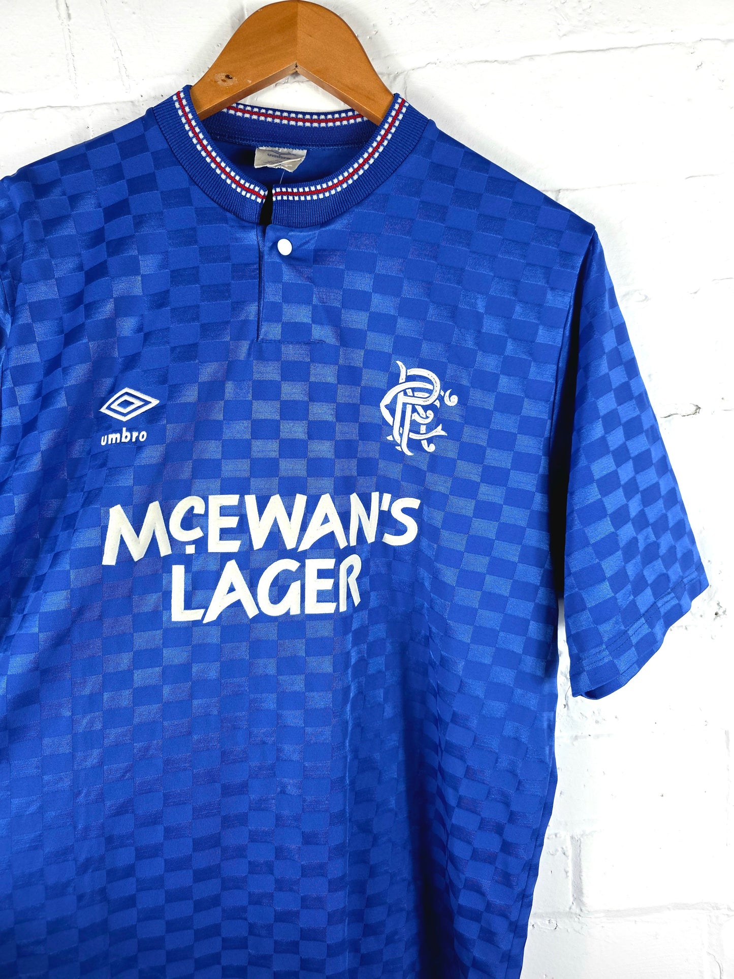Umbro Rangers 1987/90 Home Shirt Large
