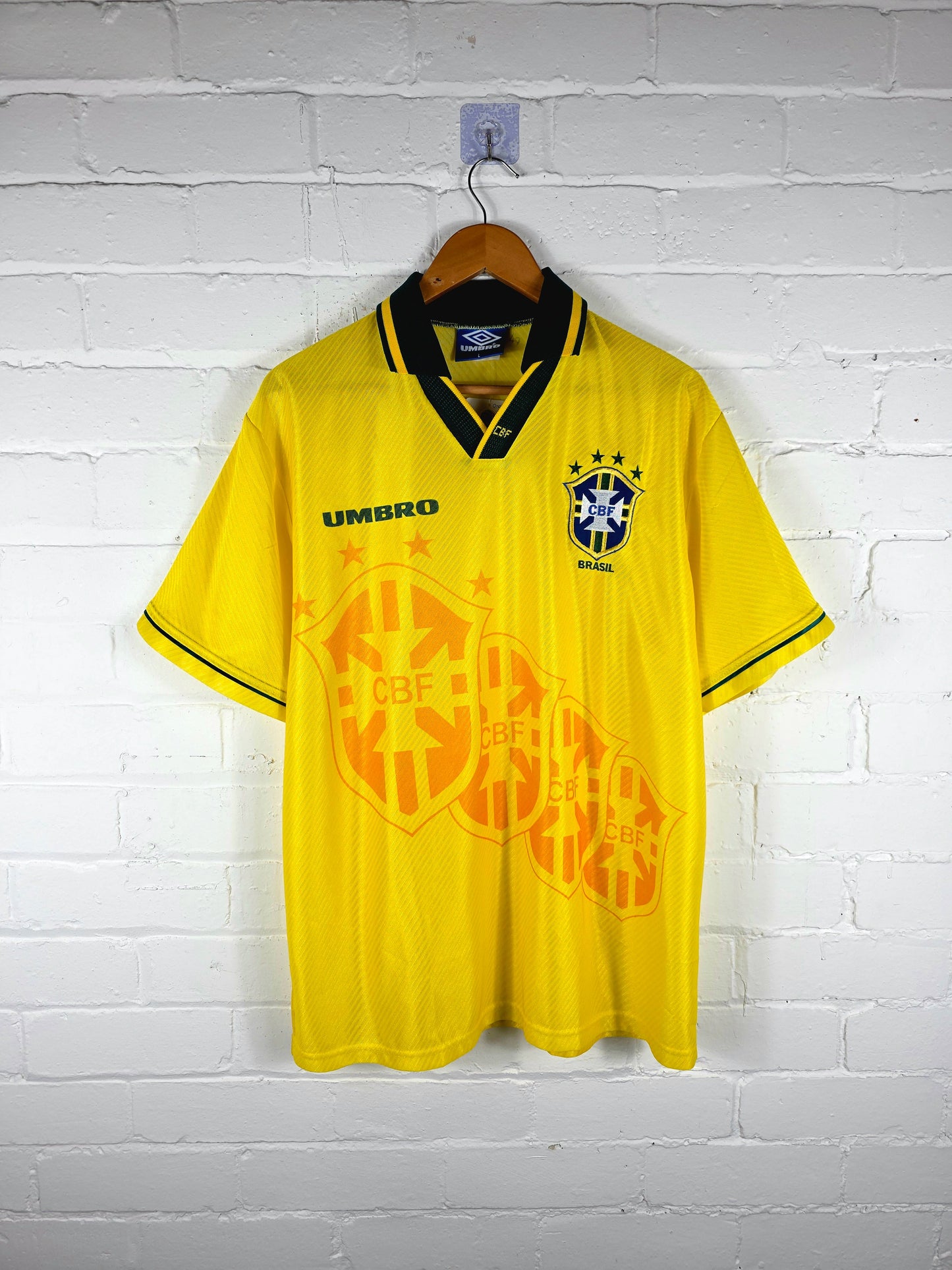 Umbro Brazil 1994/97 Home Shirt Large