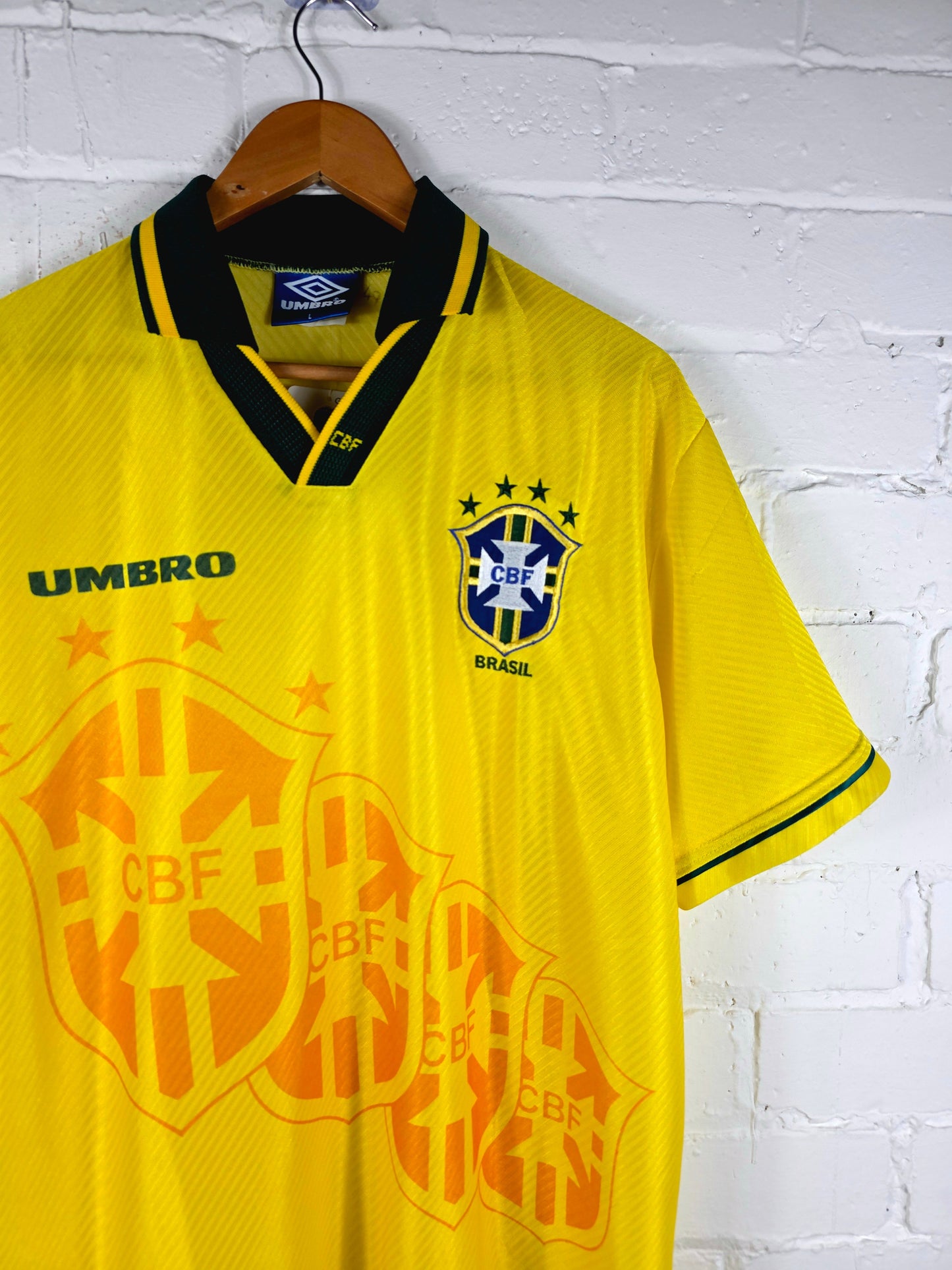 Umbro Brazil 1994/97 Home Shirt Large