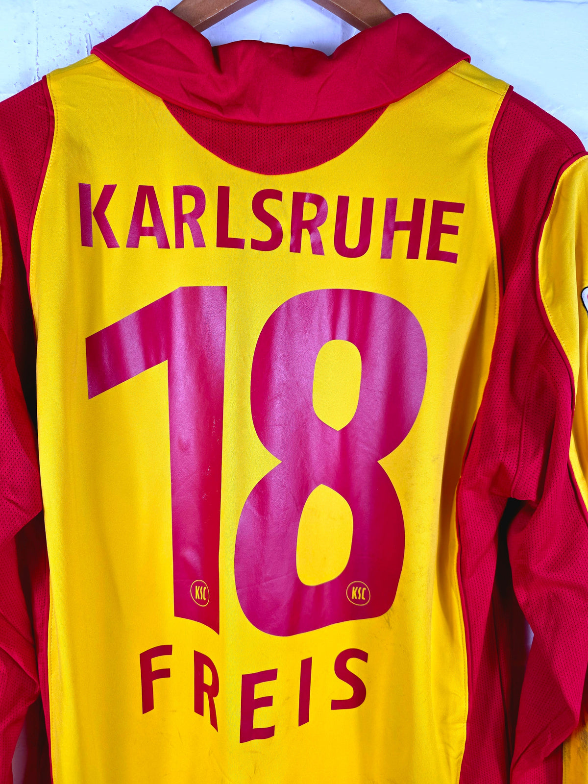 Jako Karlsruher SC 2007/09 'Freis 18' Long Sleeve Match Issue Third Shirt Large