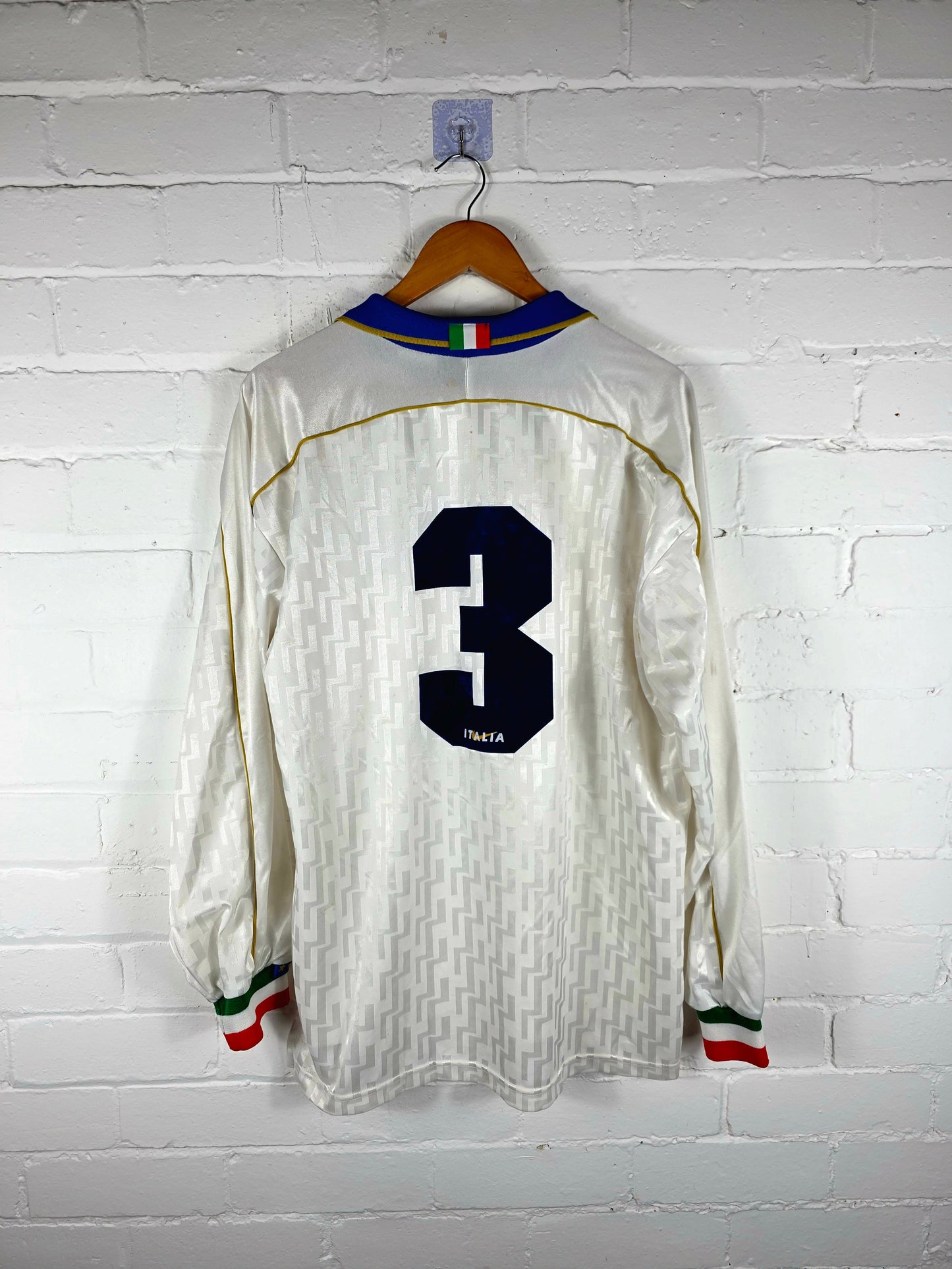 Nike Italy 1995/96 Long Sleeve Match Issue Away Shirt Large