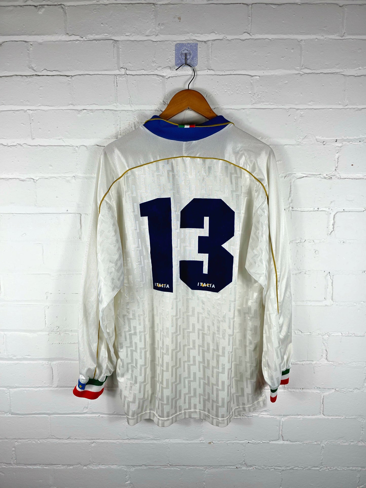 Nike Italy 1995/96 Long Sleeve Match Issue Away Shirt Large