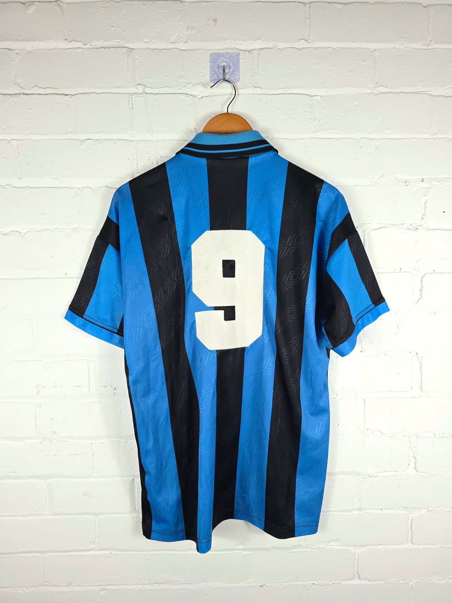 Umbro Inter Milan 1994/95 '9 (Delvecchio)' Match Issue Home Shirt Large