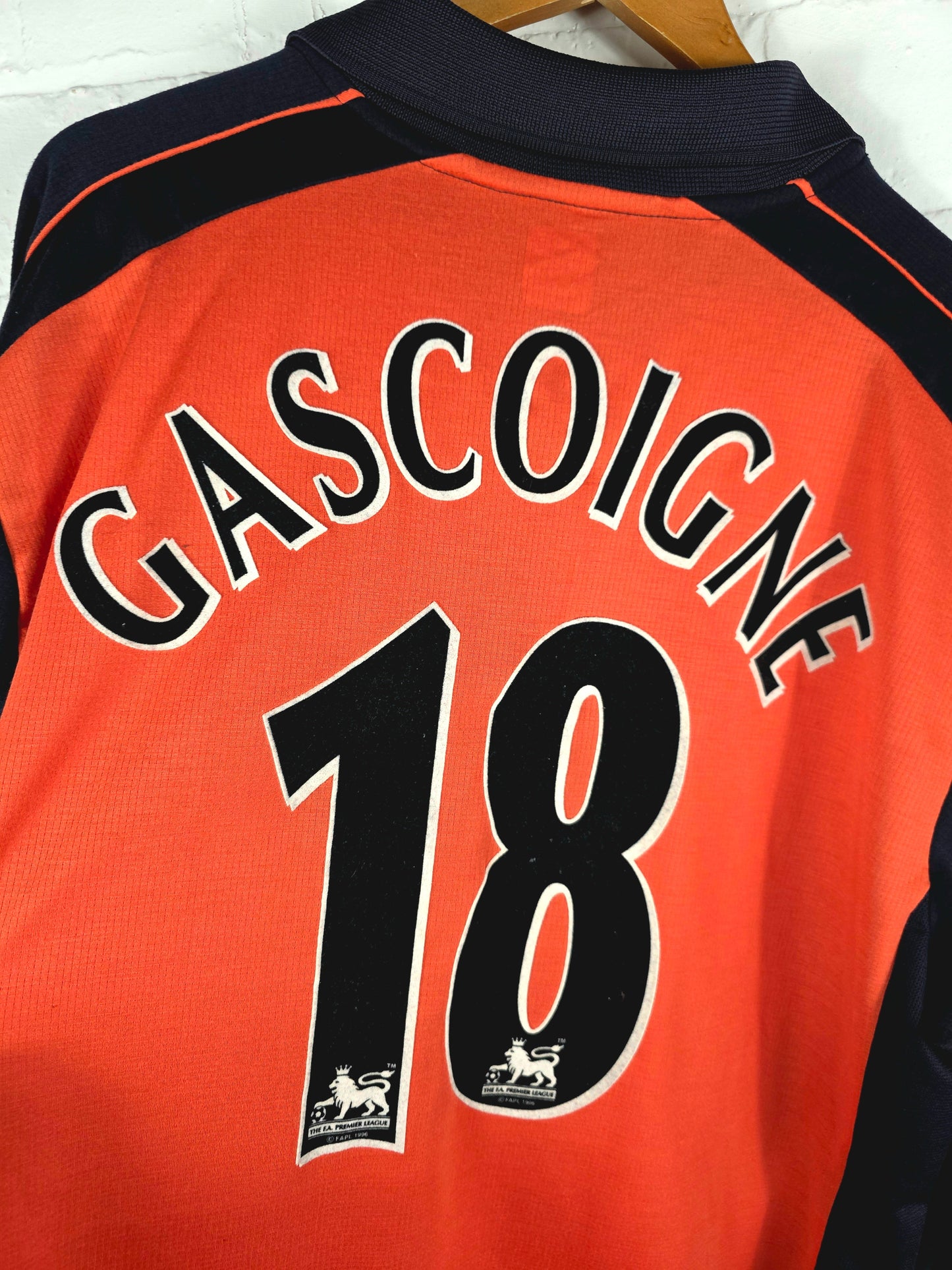 Puma Everton 2001/02 'Gascoigne 18' Signed Long Sleeve Third Shirt XL