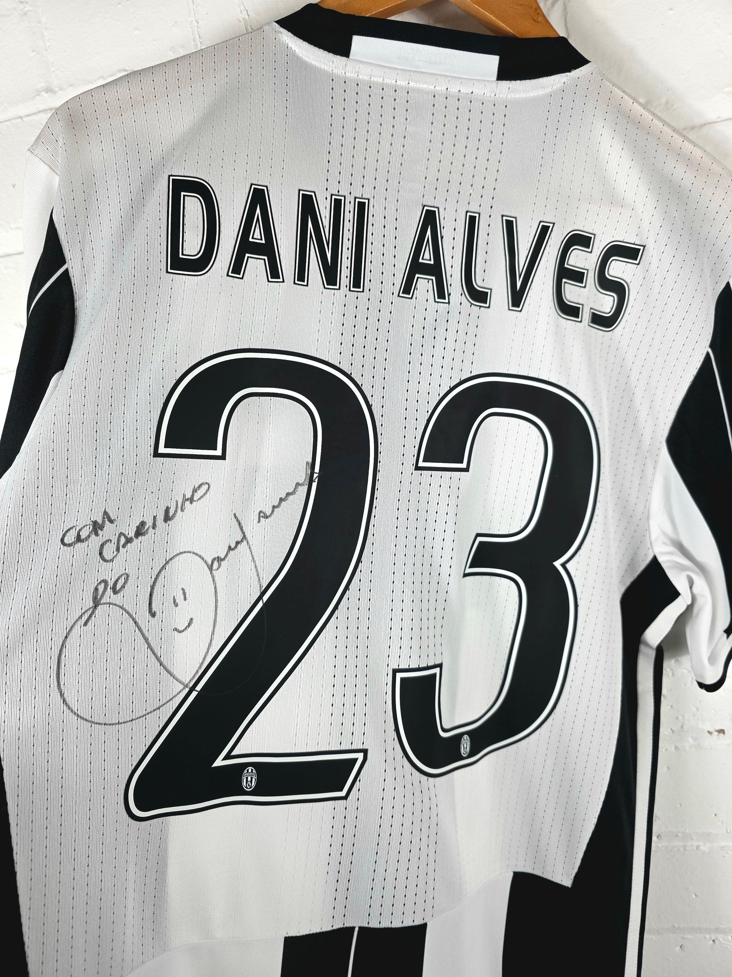 Adidas Juventus 2016/17 'Dani Alves 23' Signed Player Spec Home Shirt Large
