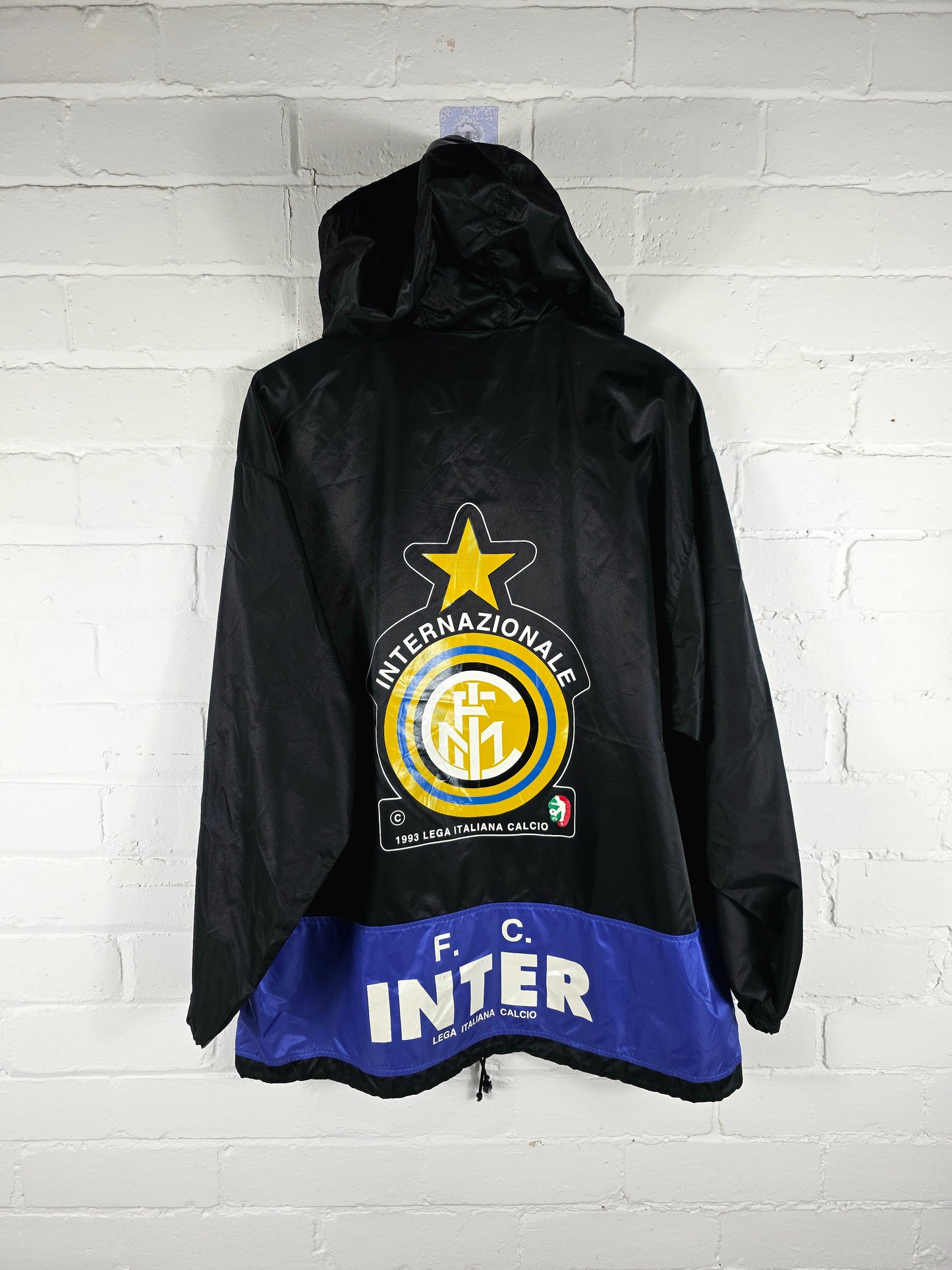 Kappa Inter Milan 1993 Lega Italiana Calcio Graphic Print Windbreaker Jacket Large