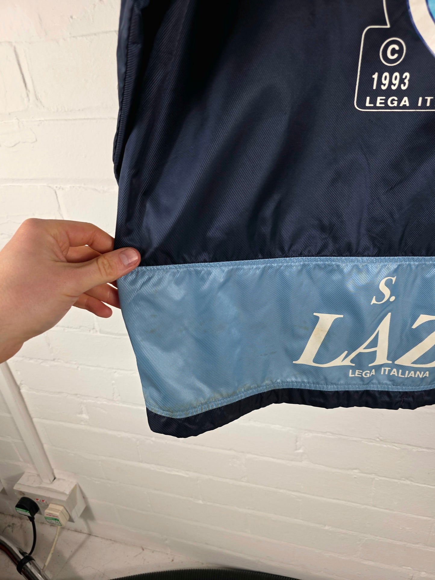Kappa Lazio 1993 Lega Italiana Calcio Graphic Print Windbreaker Jacket Large