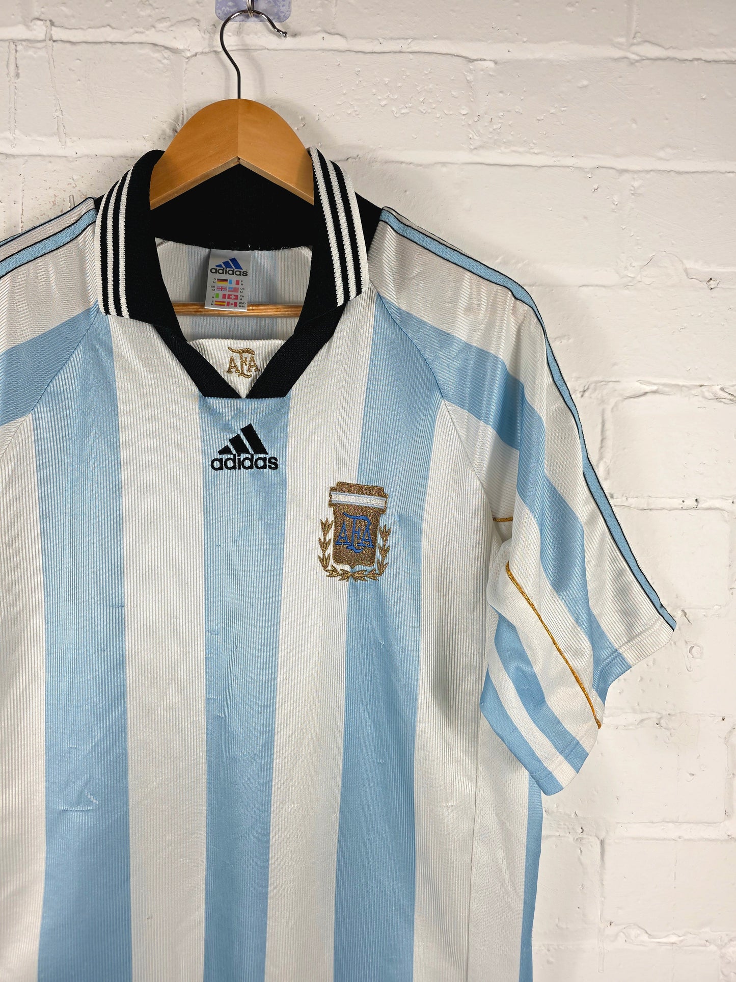 Adidas Argentina 1998/99 Home Shirt Medium