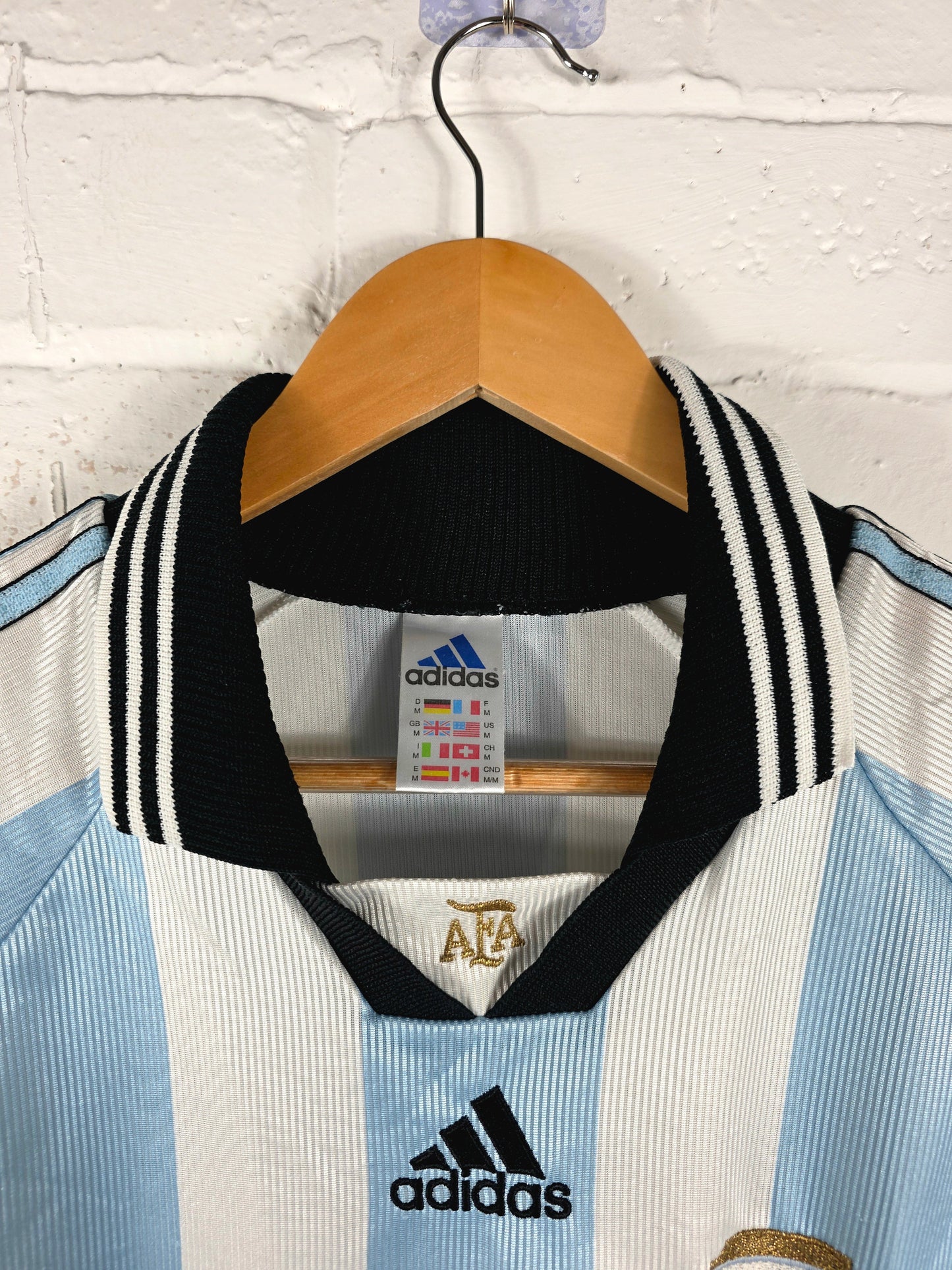 Adidas Argentina 1998/99 Home Shirt Medium
