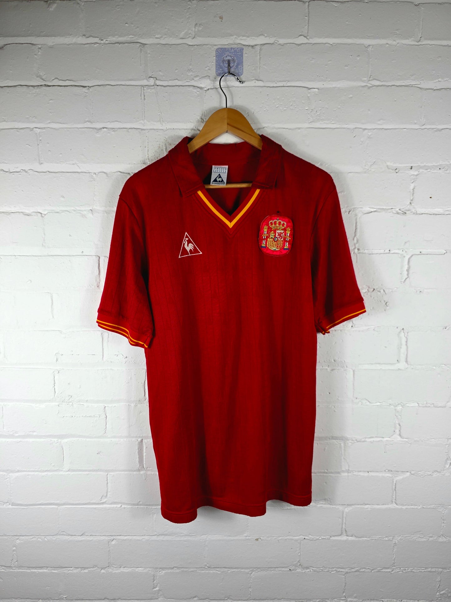 Le Coq Sportif Spain 1988/90 '14 (Górriz)' Match Issue Home Shirt Large