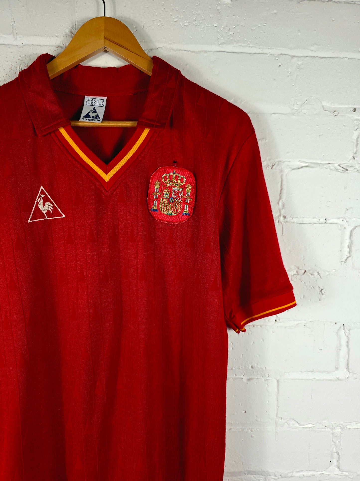 Le Coq Sportif Spain 1988/90 '14 (Górriz)' Match Issue Home Shirt Large