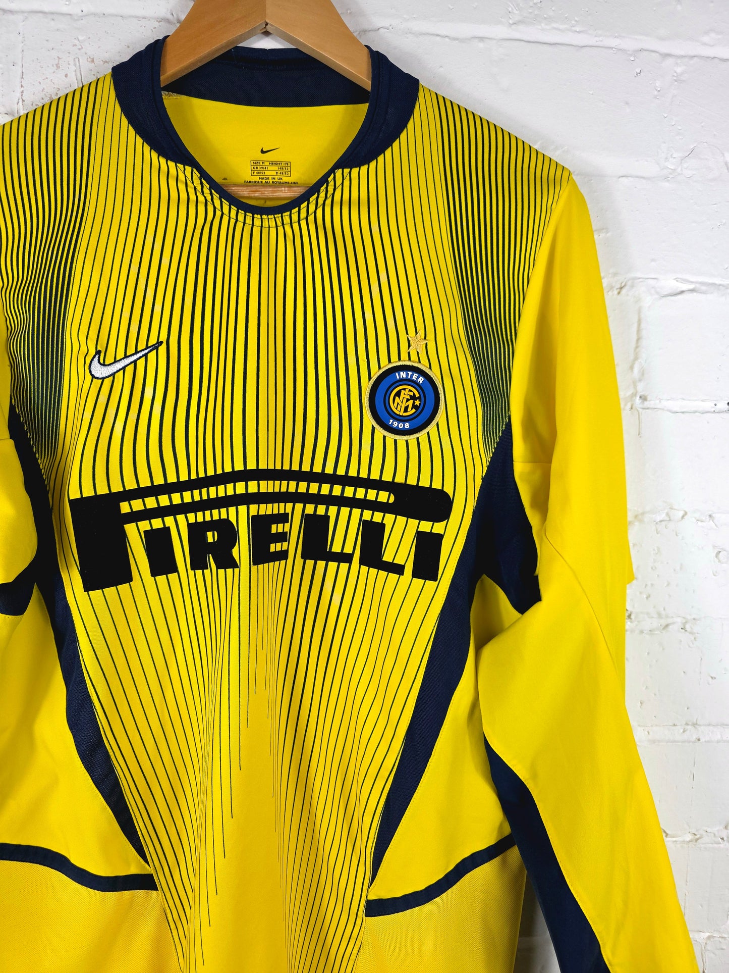 Nike Inter Milan 2002/03 Player Spec Long Sleeve 3rd Goalkeeper Shirt Medium