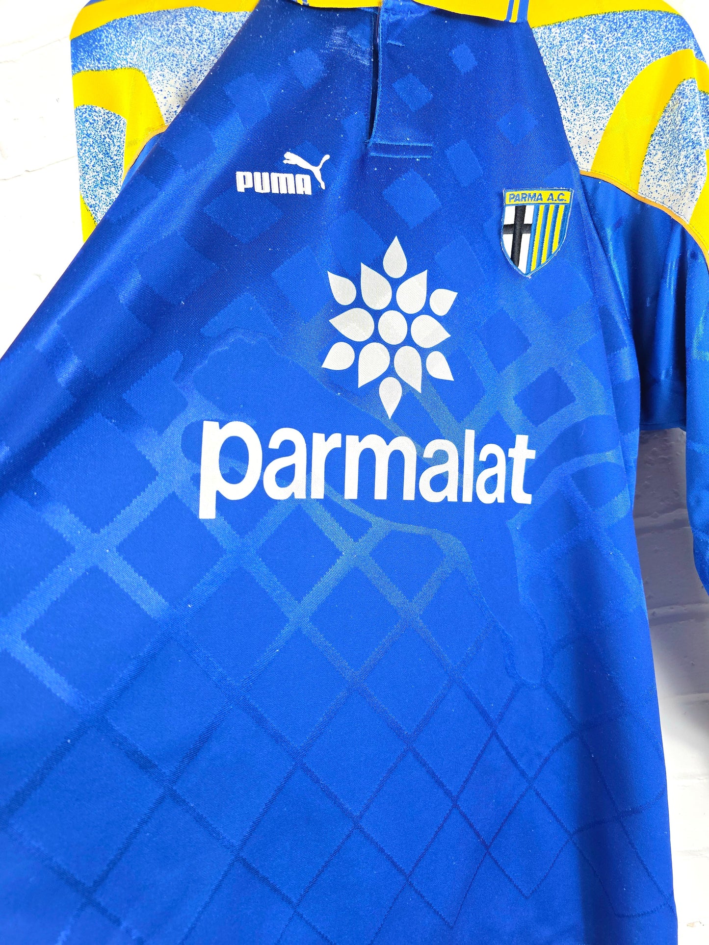 Puma Parma 1995/96 Long Sleeve Player Issue Away Shirt XL