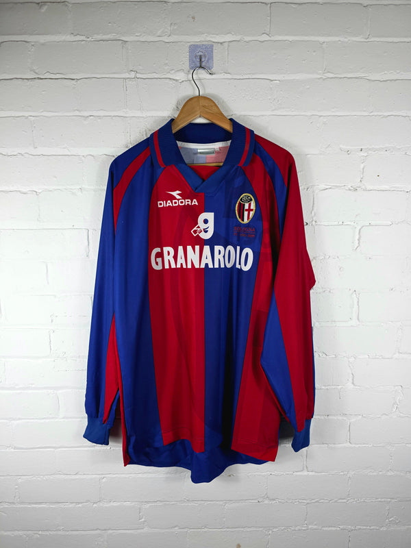 Diadora Bologna 1999/00 '90 Years' Long Sleeve Home Shirt XL