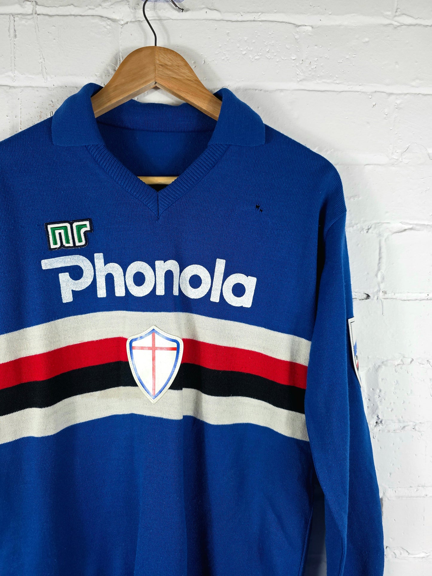 Ennerre Sampdoria 1985/86 Long Sleeve Home Shirt Medium