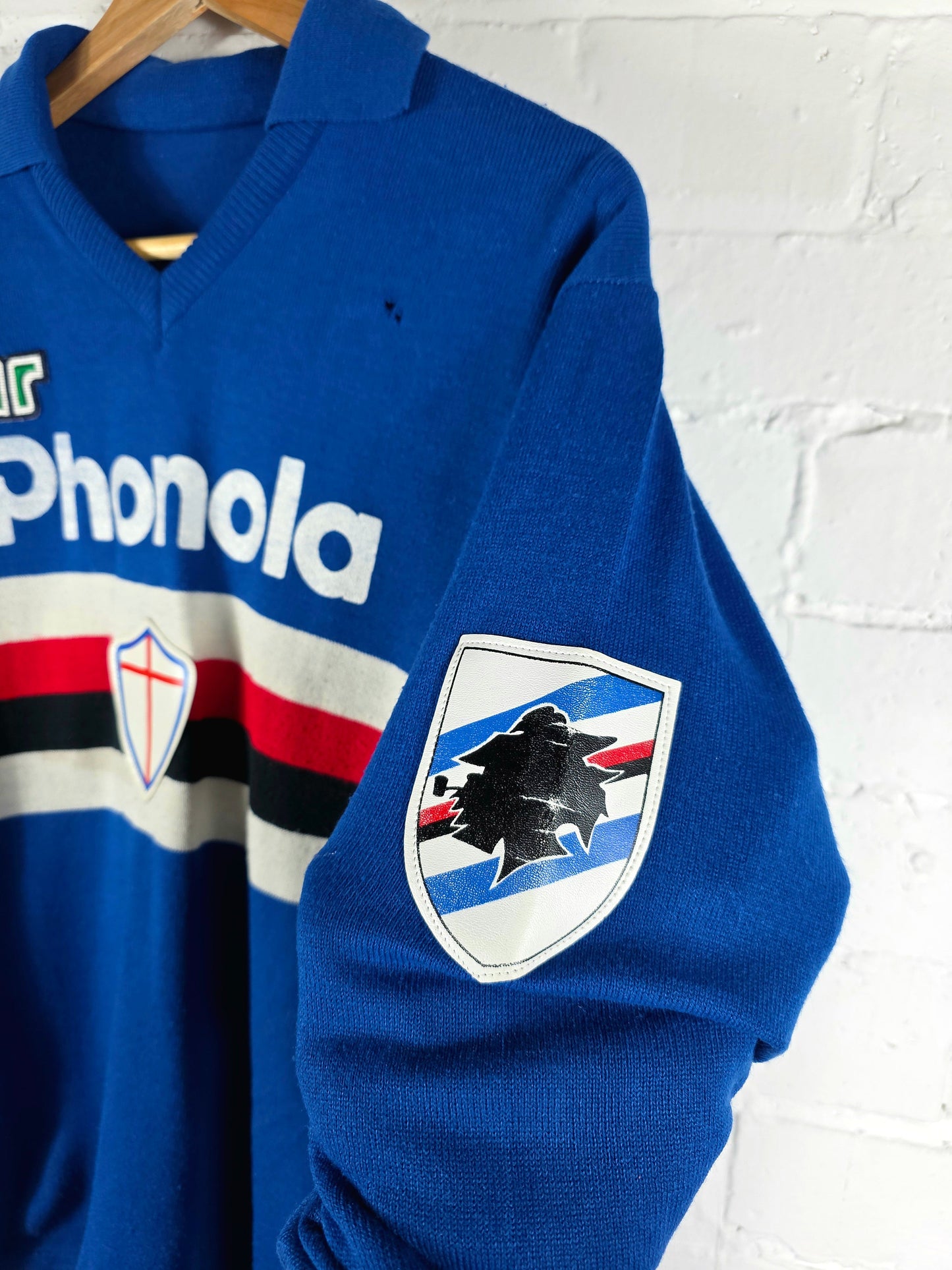 Ennerre Sampdoria 1985/86 Long Sleeve Home Shirt Medium