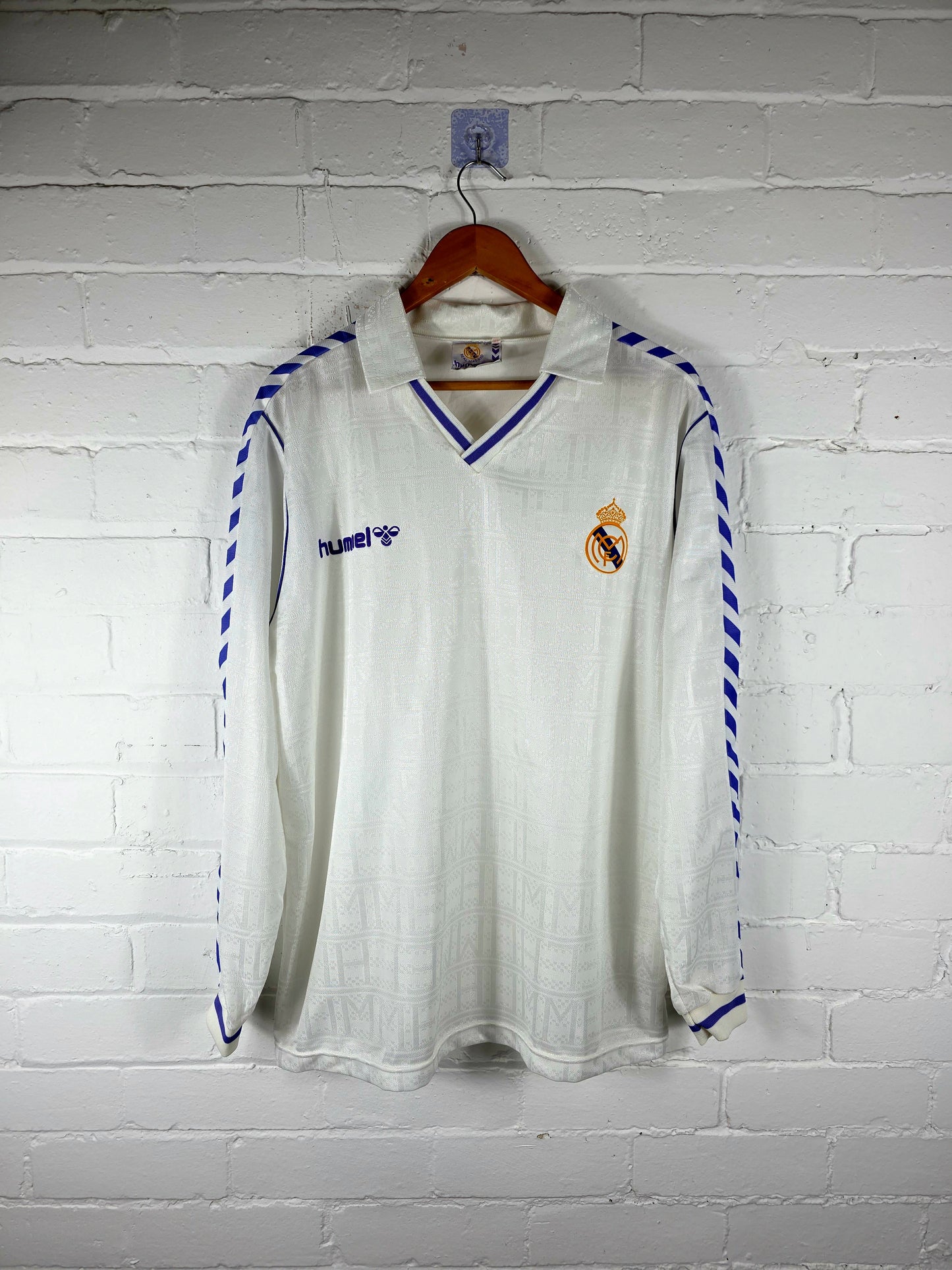 Hummel Real Madrid 1988/90 Long Sleeve Home Shirt XL