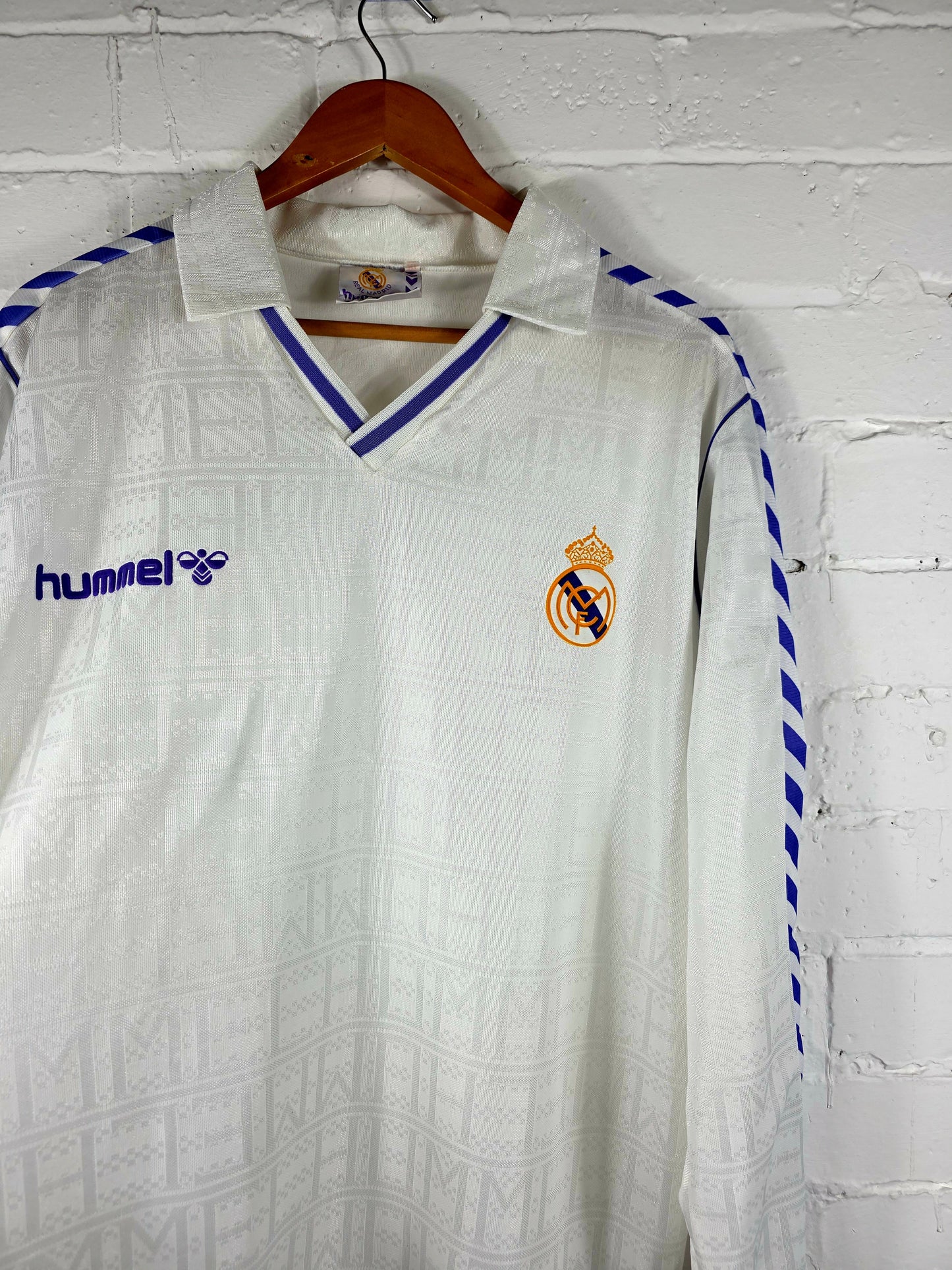 Hummel Real Madrid 1988/90 Long Sleeve Home Shirt XL