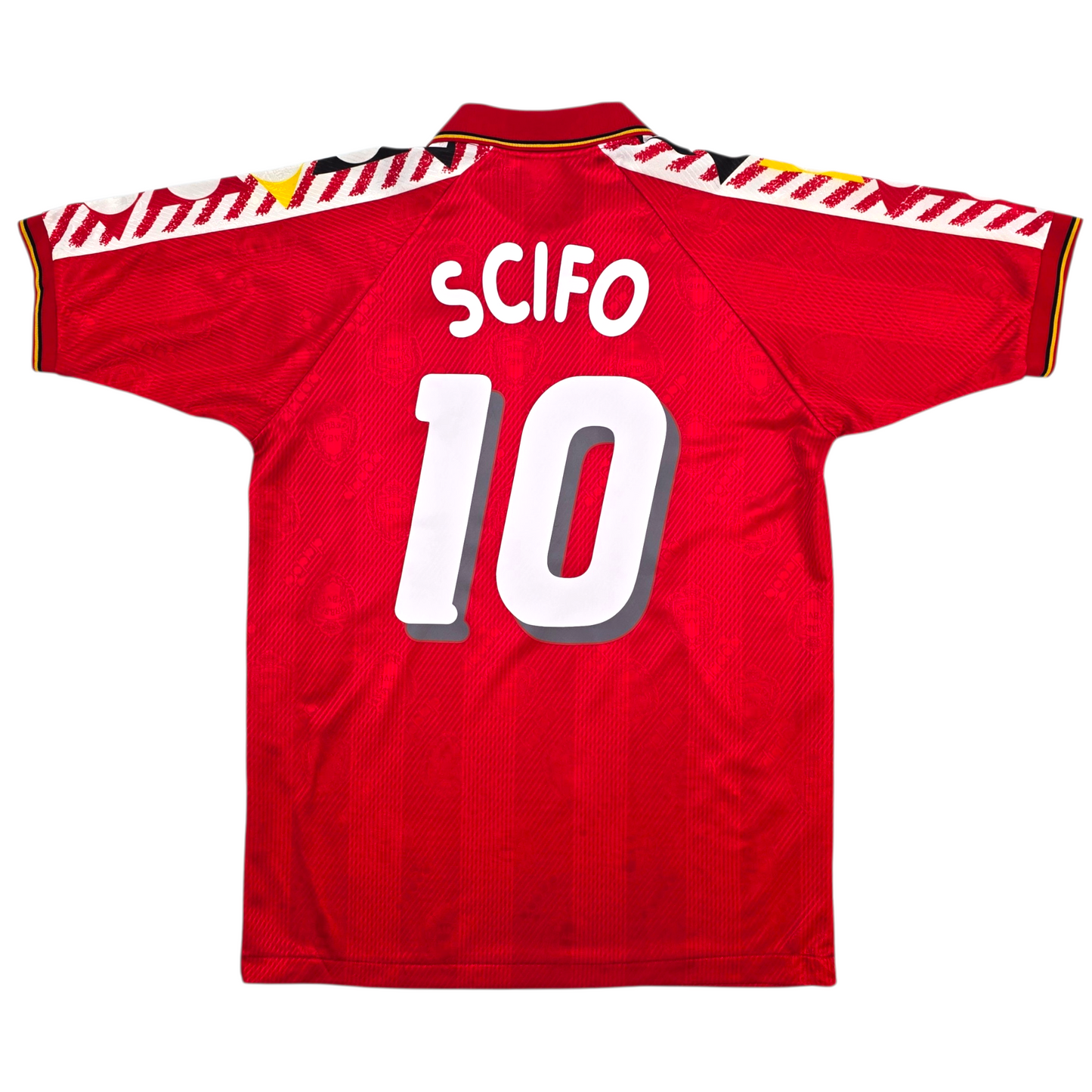 1994/95 Belgium Home Football Shirt (L) Diadora #10 Scifo (Upgraded Template)
