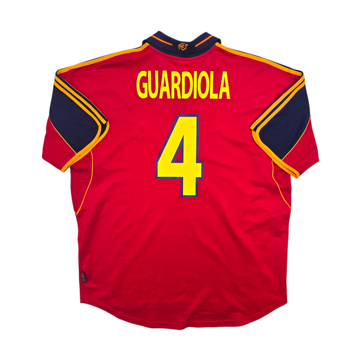 2000/02 Spain Home Football Shirt (XL) Adidas #4 Guardiola