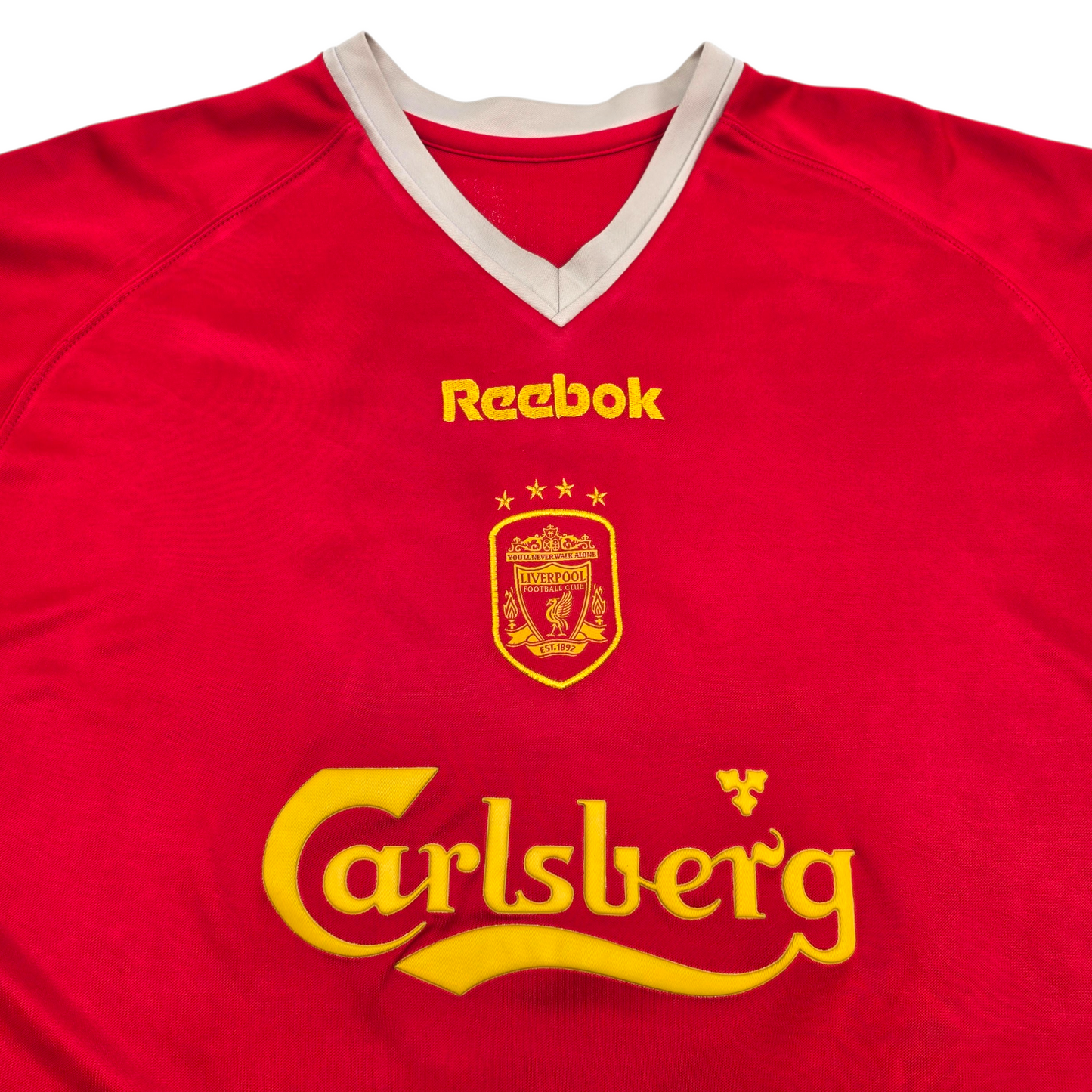 2001/03 Liverpool European Home Football Shirt (XL) Reebok #18 Riise
