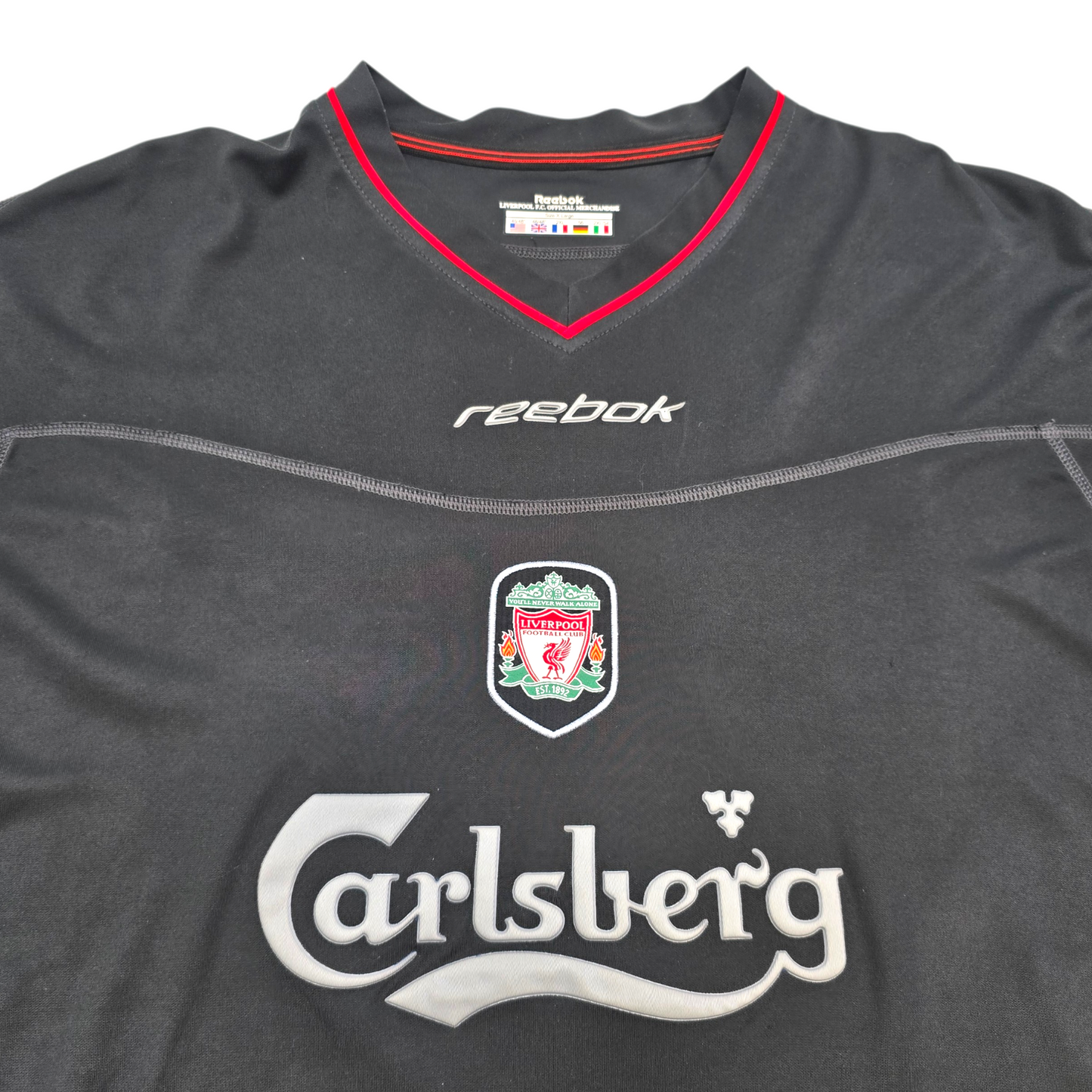 2002/04 Liverpool Away Football Shirt (XL) Reebok #17 Gerrard