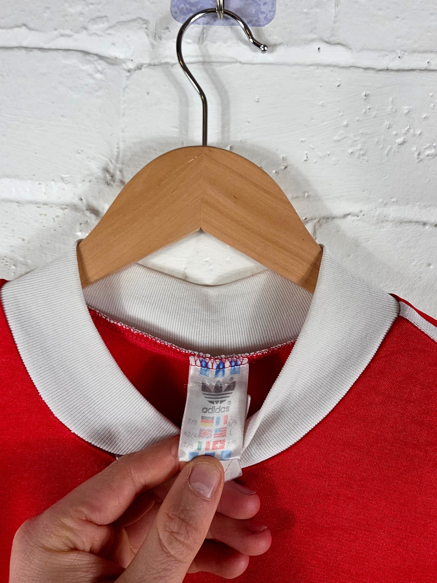 Adidas Foot Feminin 3615 Foot 1980s Vintage Long Sleeve Football Shirt Large