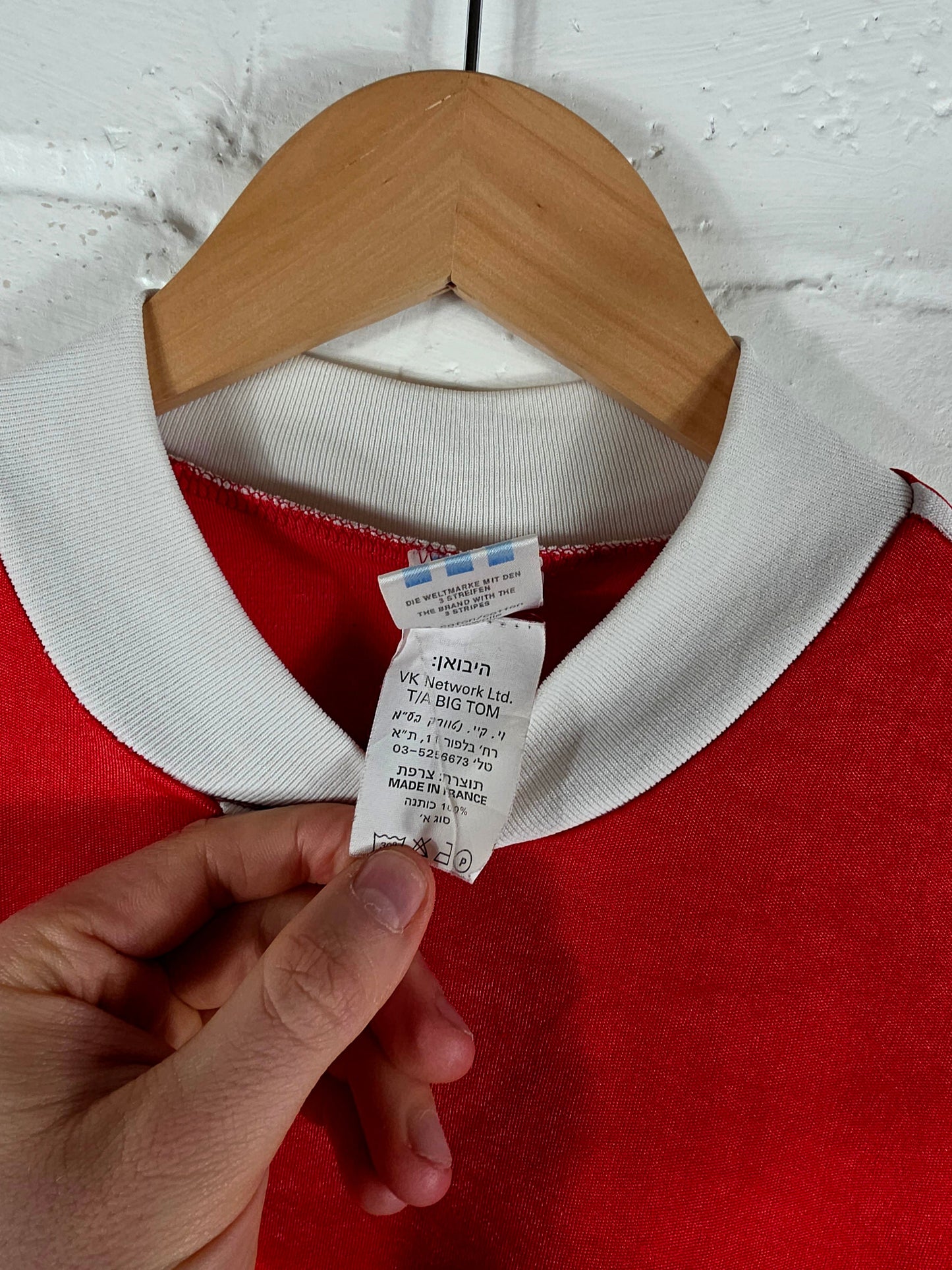 Adidas Foot Feminin 3615 Foot 1980s Vintage Long Sleeve Football Shirt Large