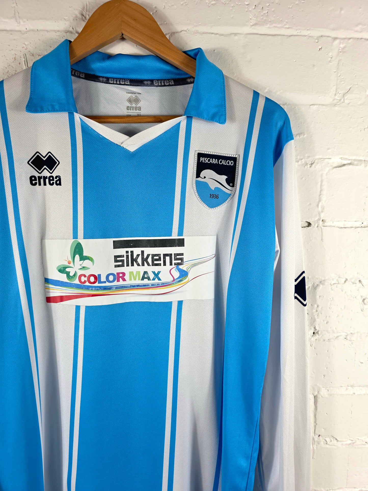 Errea Pescara 2013/14 Long Sleeve Match Issue Primavera Home Shirt XL
