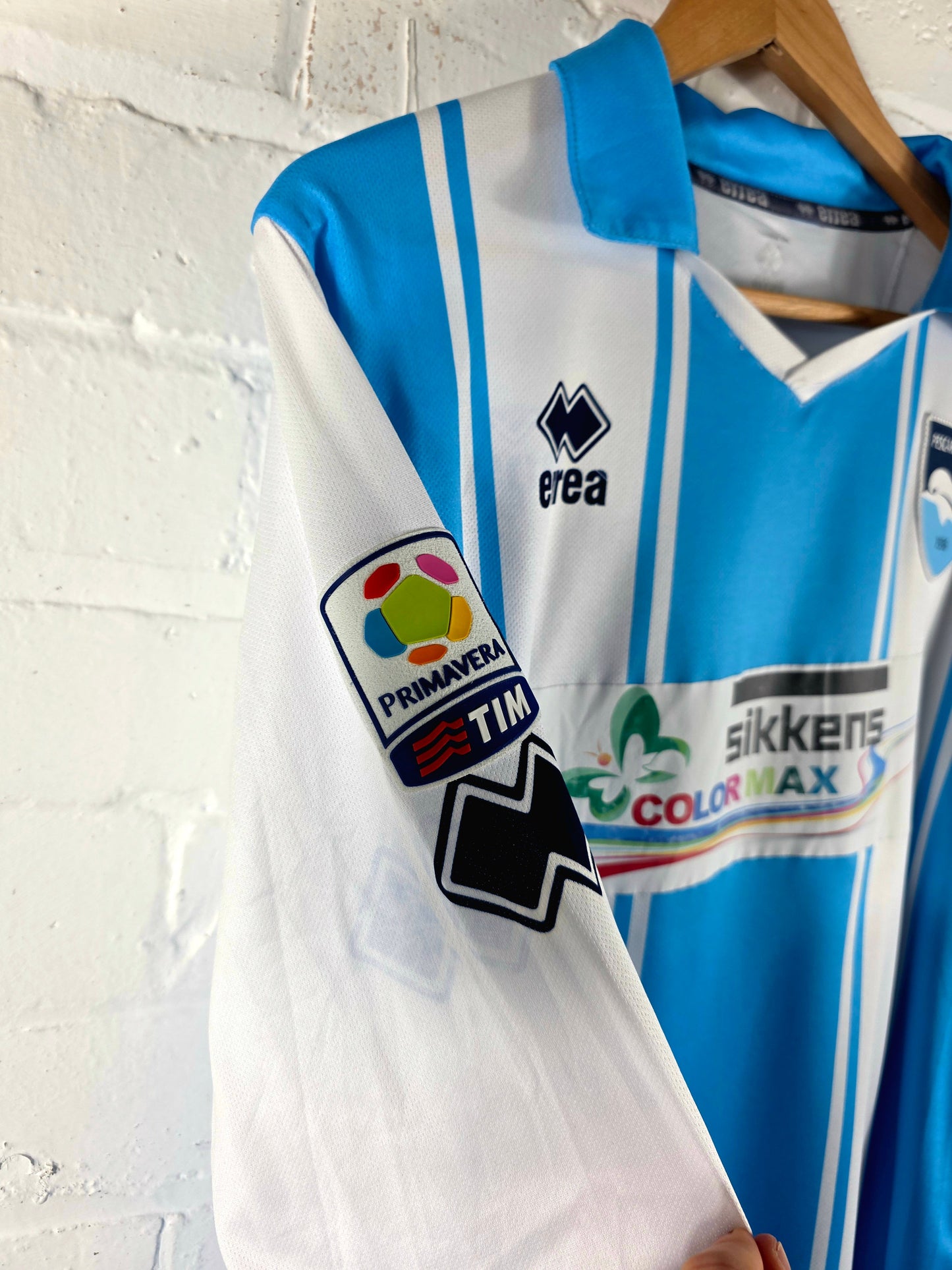 Errea Pescara 2013/14 Long Sleeve Match Issue Primavera Home Shirt XL