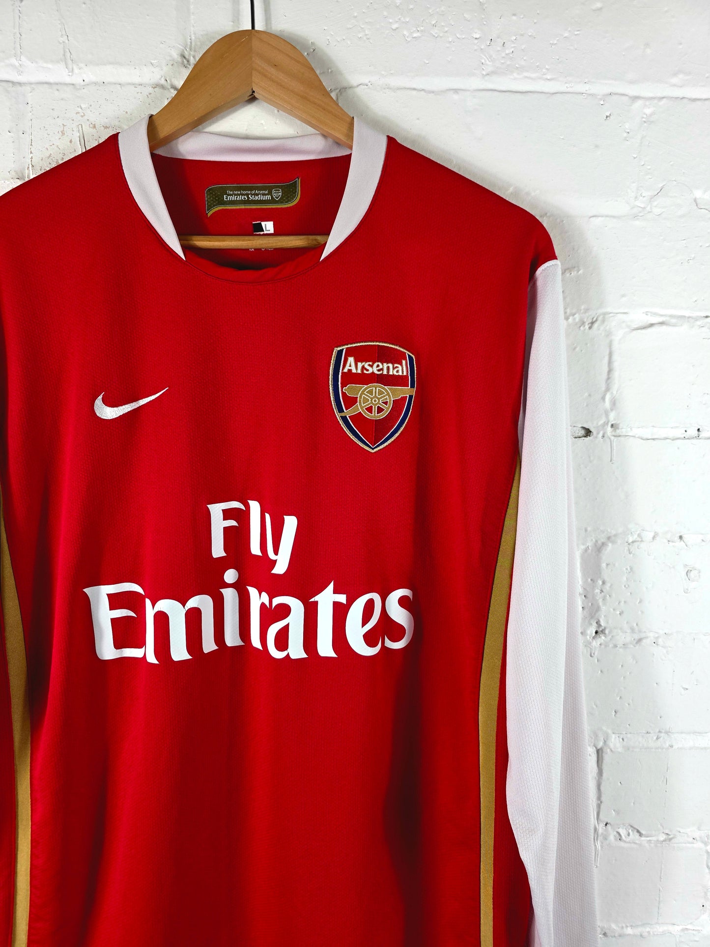 Nike Arsenal 2006/08 Long Sleeve Home Shirt Large